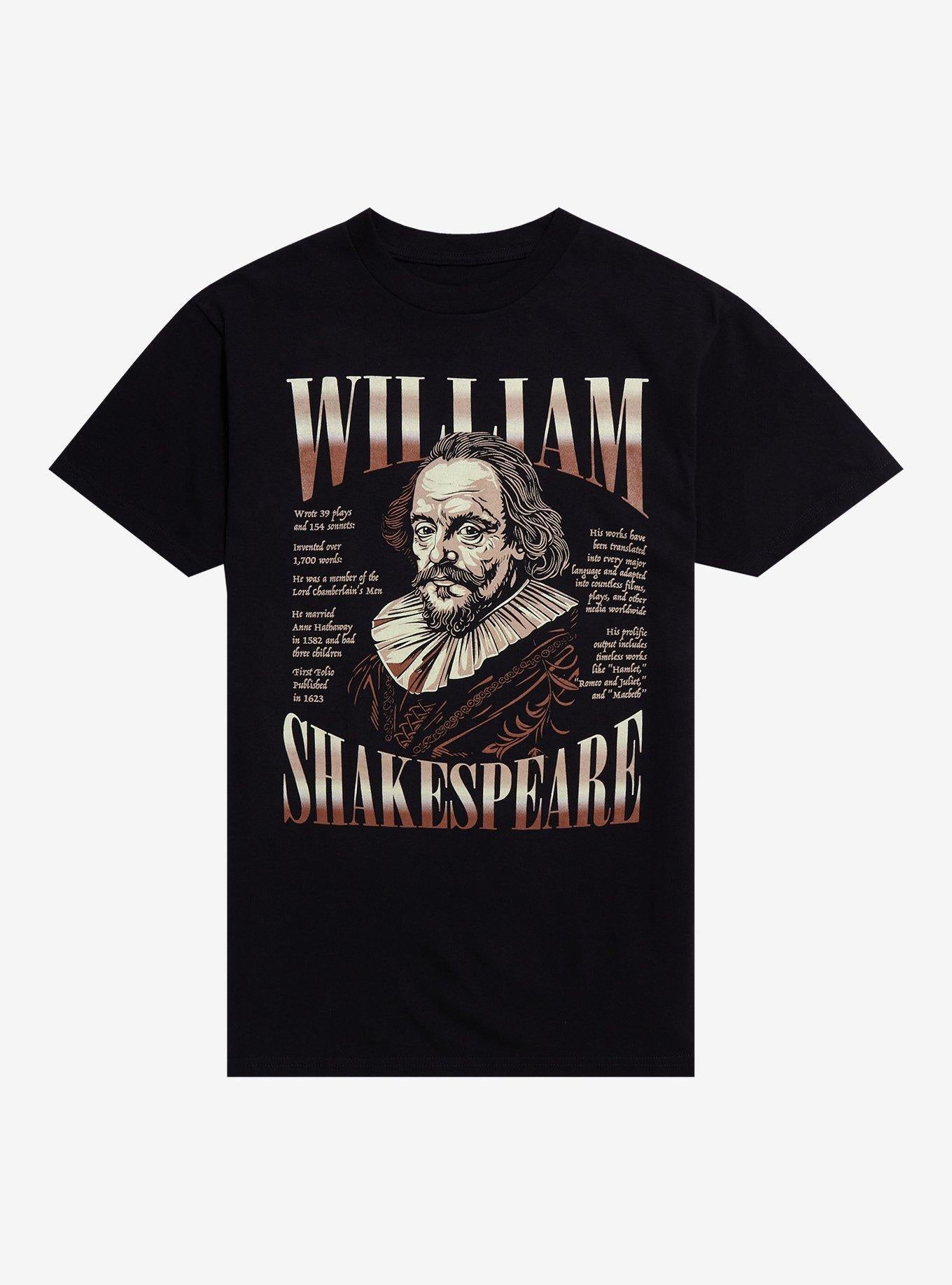 William Shakespeare Facts By Friday Jr. T-Shirt | Trending Graphic Tee For Fans