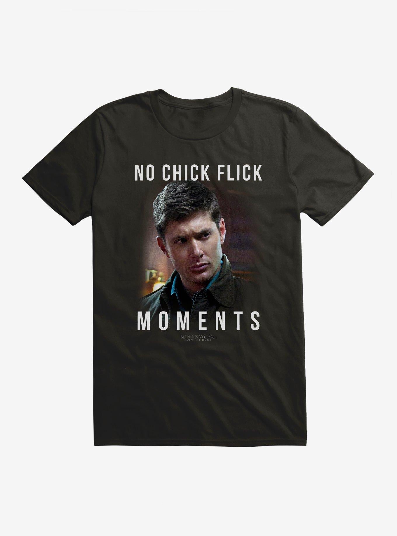 Supernatural No Chick Flick Moments T-Shirt | Trending Graphic Tee For Fans