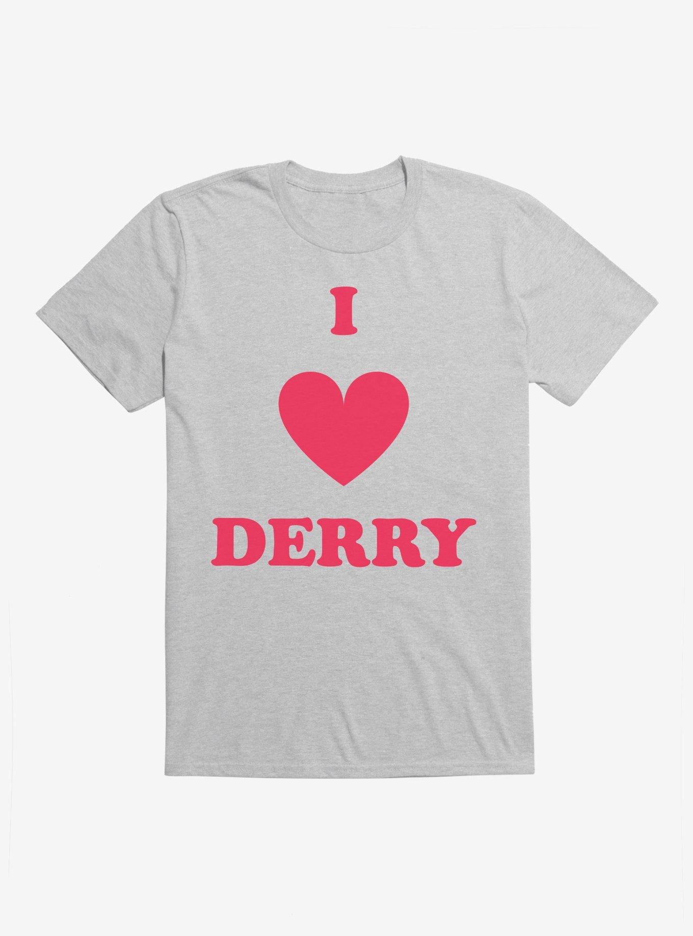 IT Chapter Two I Heart Derry Script Stack T-Shirt | Trending Graphic Tee For Fans