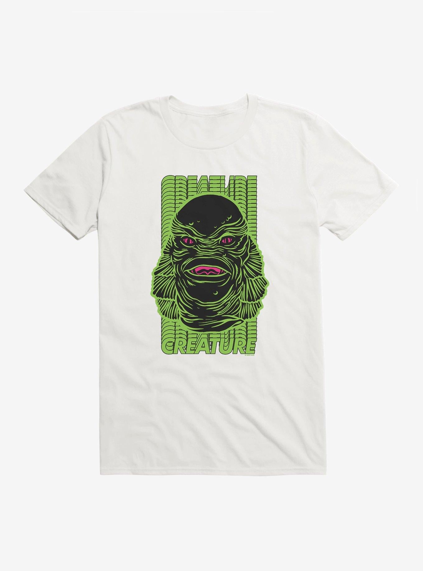 Creature From The Black Lagoon Green Name Stack T-Shirt | Trending Graphic Tee For Fans