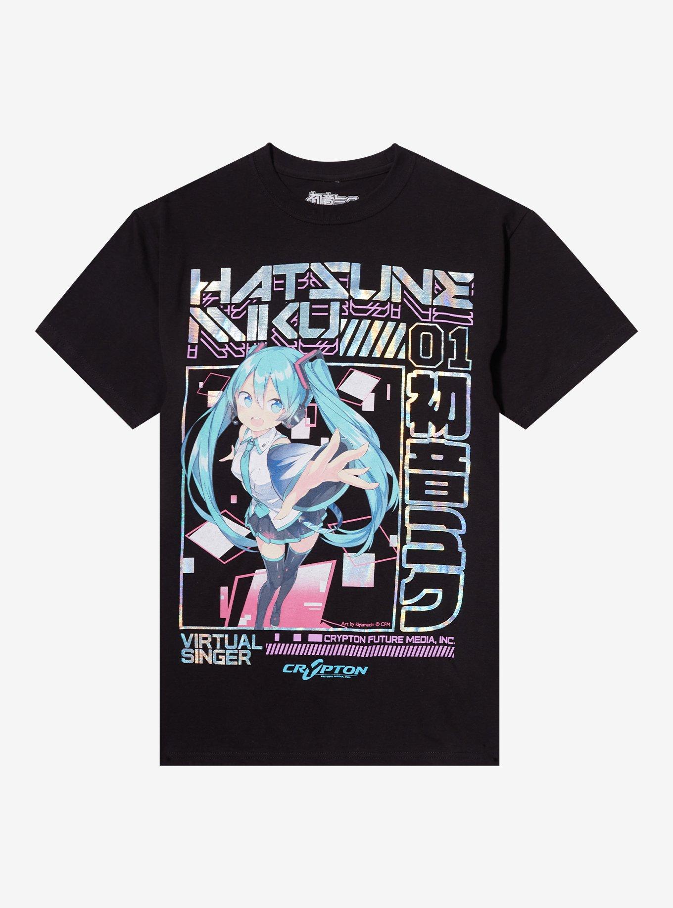 Hatsune Miku Foil Jumbo Print T-Shirt | Trending Graphic Tee For Fans