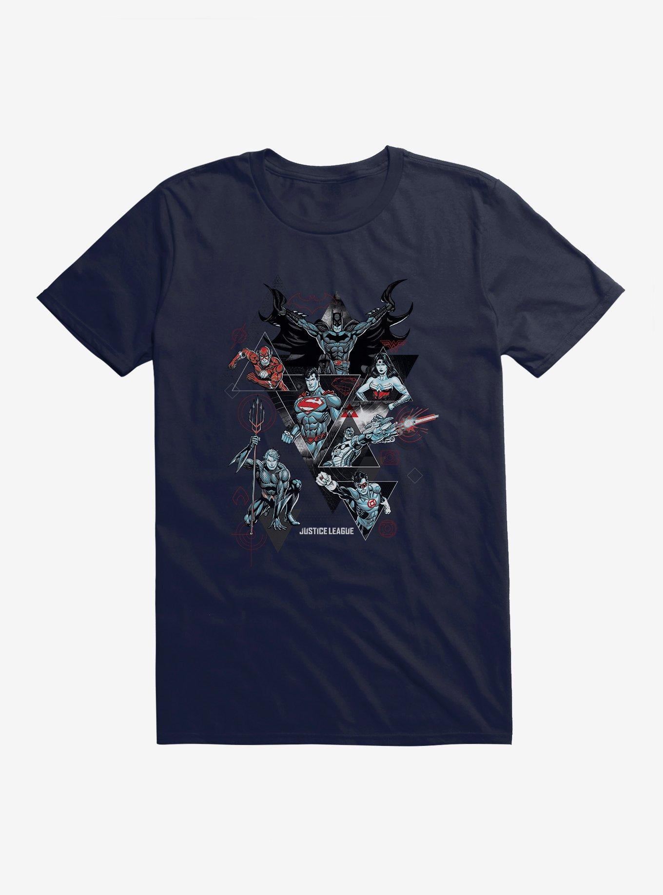 DC Comics Justice League Group Shapes T-Shirt | Trending Graphic Tee For Fans