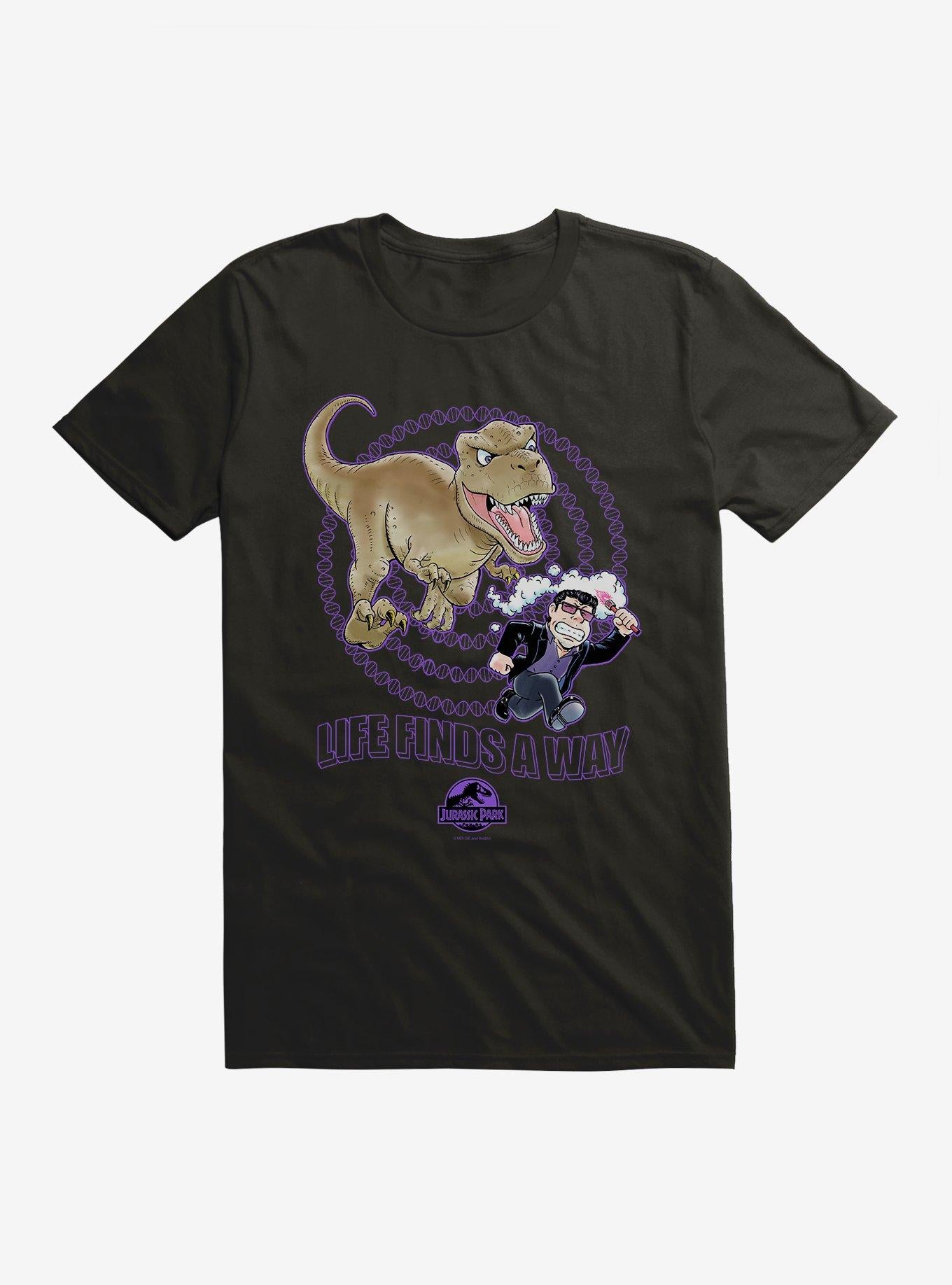 Jurassic Park Life Finds A Way Anime T-Shirt | Trending Graphic Tee For Fans