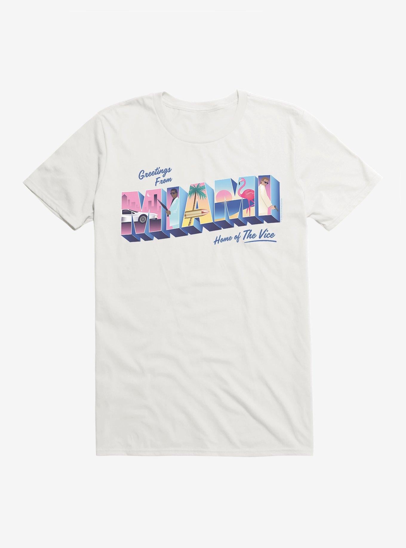 Miami Vice Greetings From Miami T-Shirt | Trending Graphic Tee For Fans