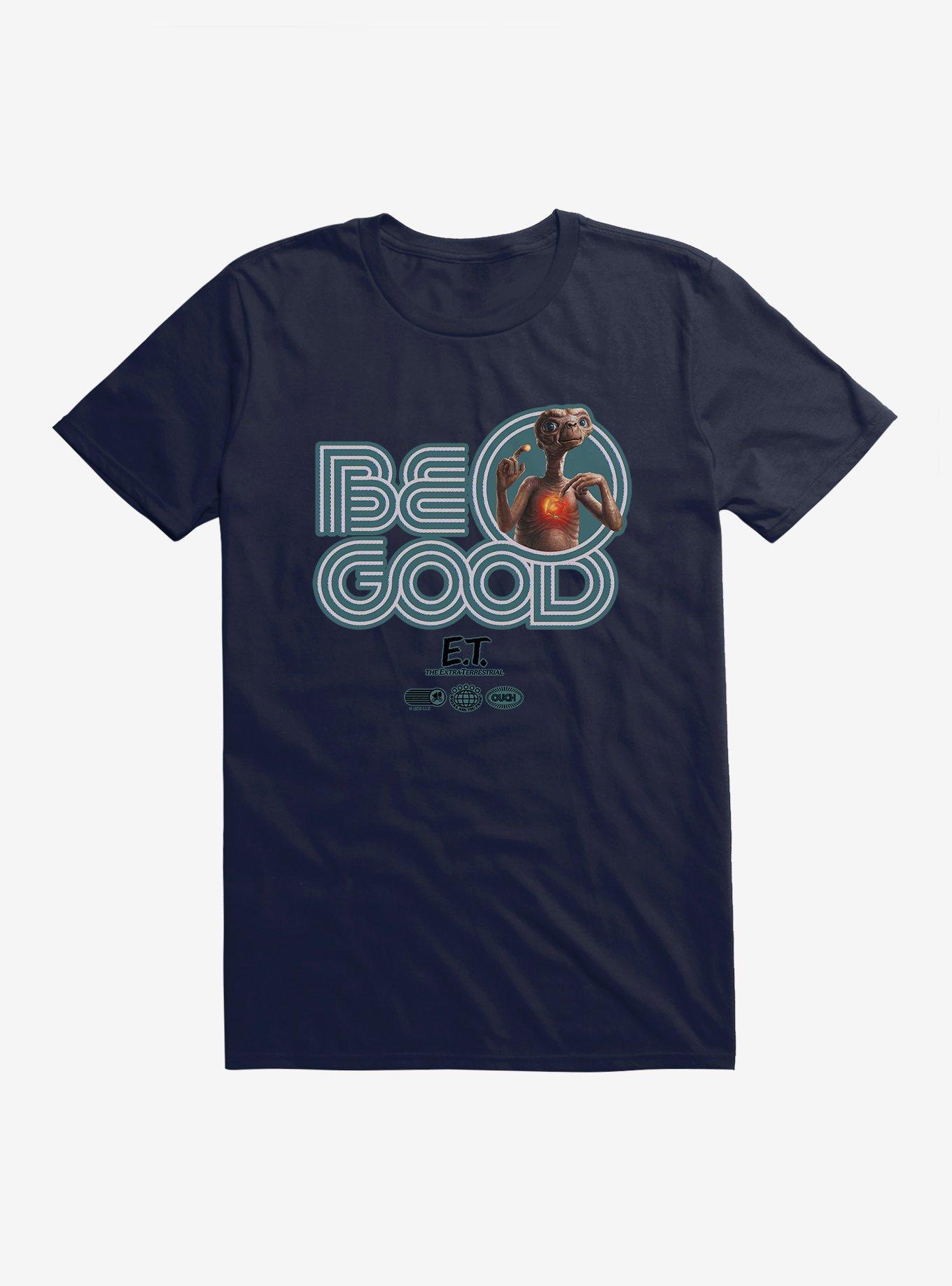 E.T. 40th Anniversary Be Good Bold Striped Font Teal T-Shirt | Trending Graphic Tee For Fans