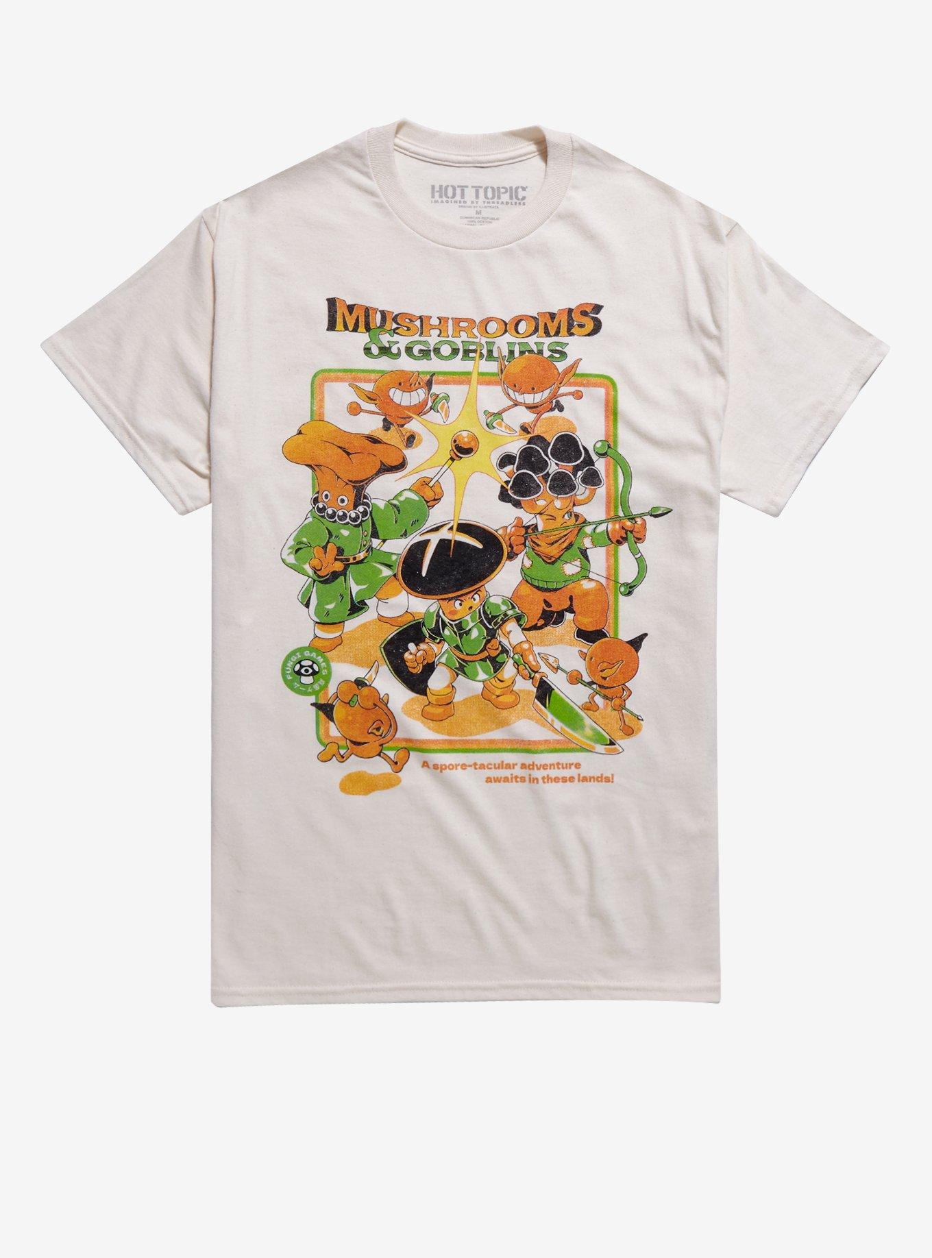 Mushrooms & Goblins By Ilustrata T-Shirt | Trending Graphic Tee For Fans