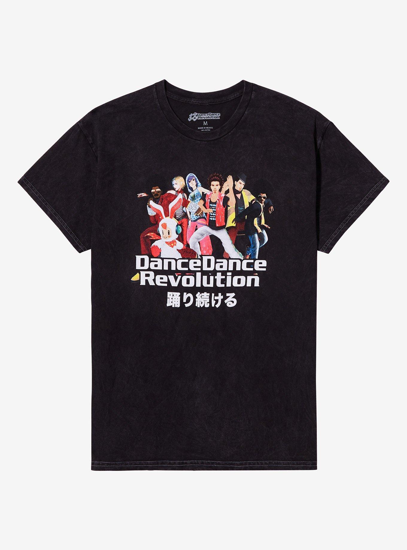 Dance Dance Revolution Group Dark Wash T-Shirt | Trending Graphic Tee For Fans