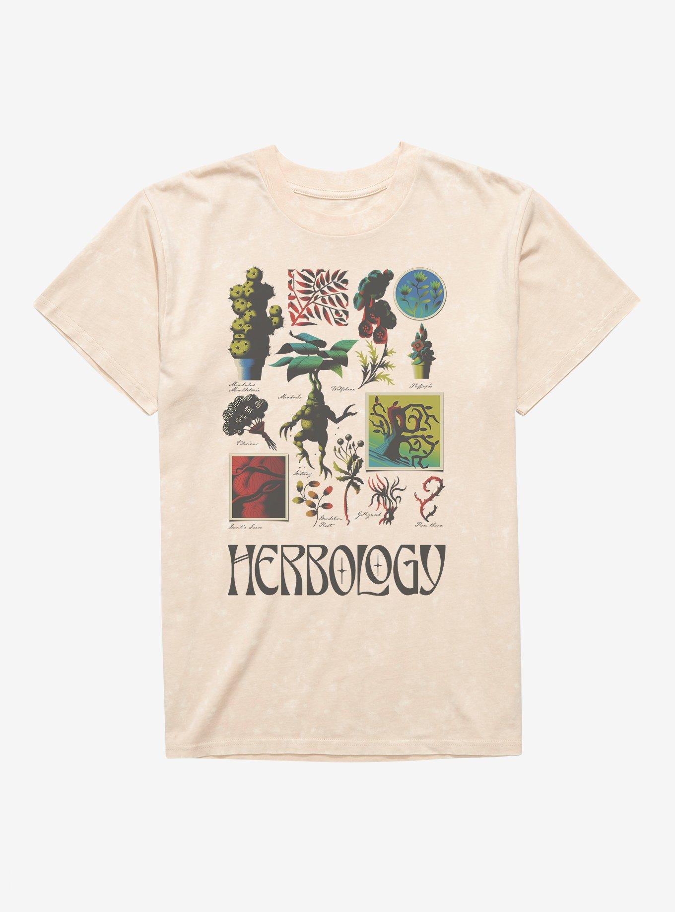 Harry Potter Herbology Mineral Wash T-Shirt | Trending Graphic Tee For Fans