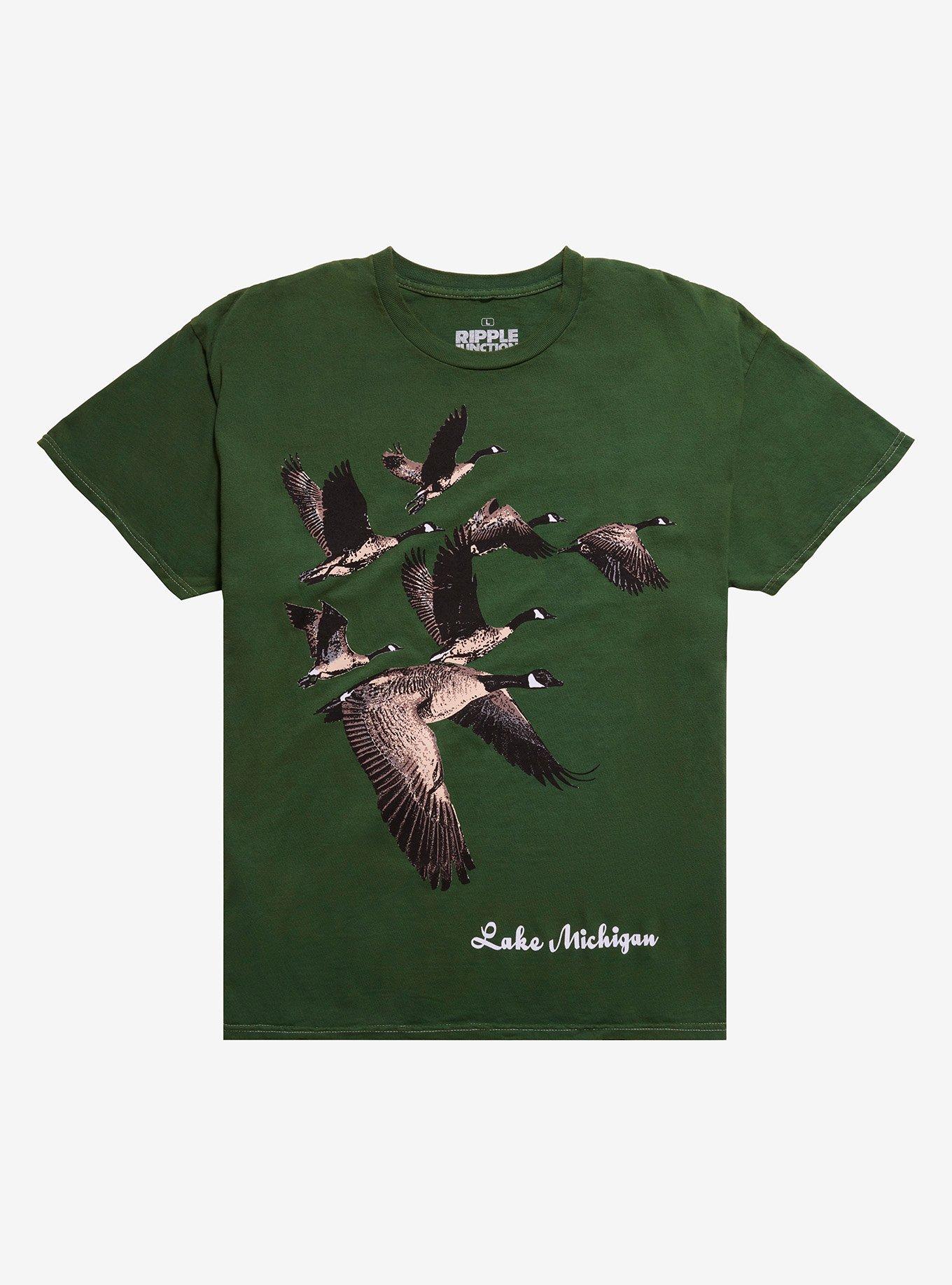 Lake Michigan Wild Geese T-Shirt | Trending Graphic Tee For Fans
