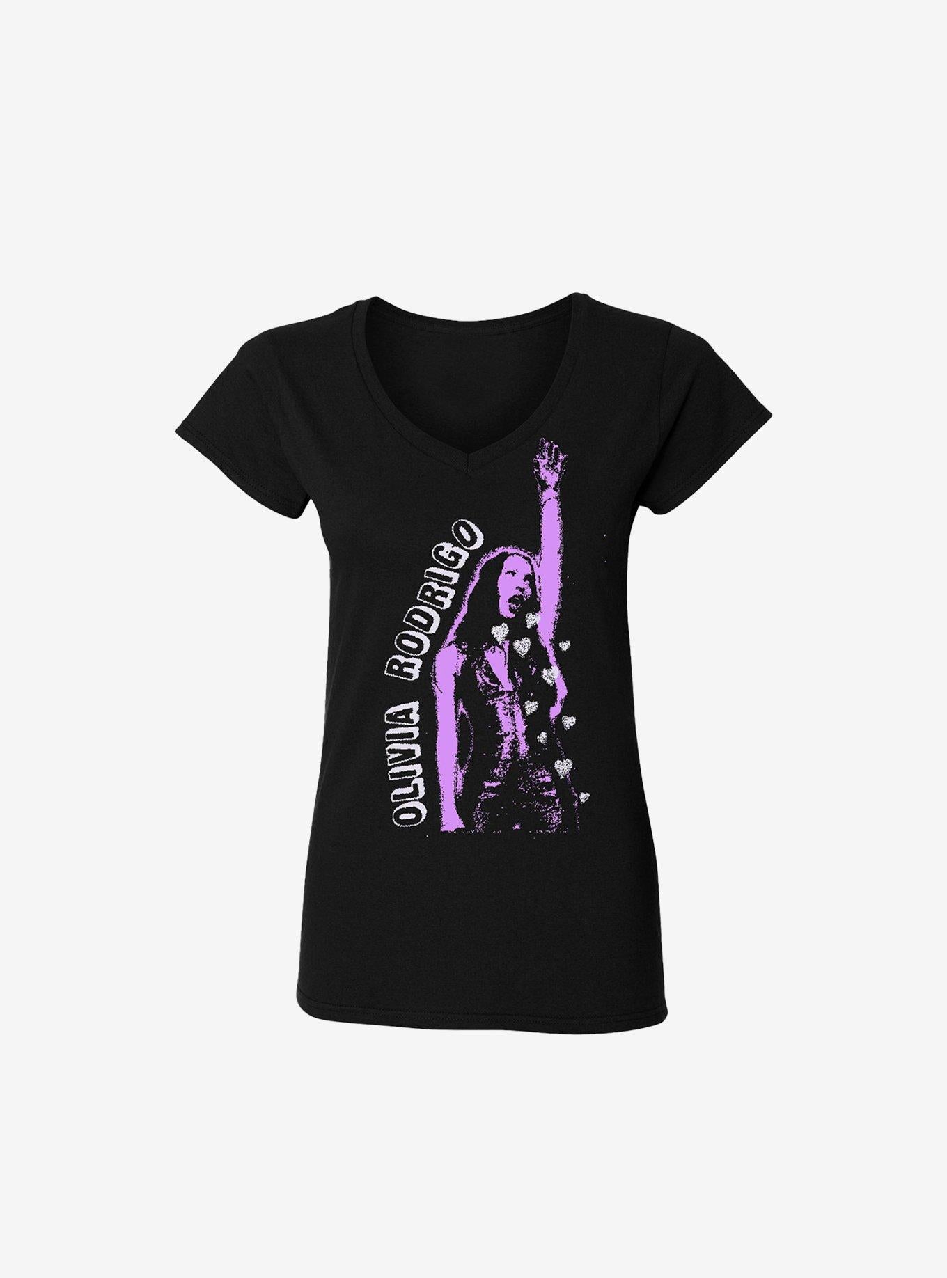 Olivia Rodrigo Hearts Girls V-Neck T-Shirt | Trending Graphic Tee For Fans