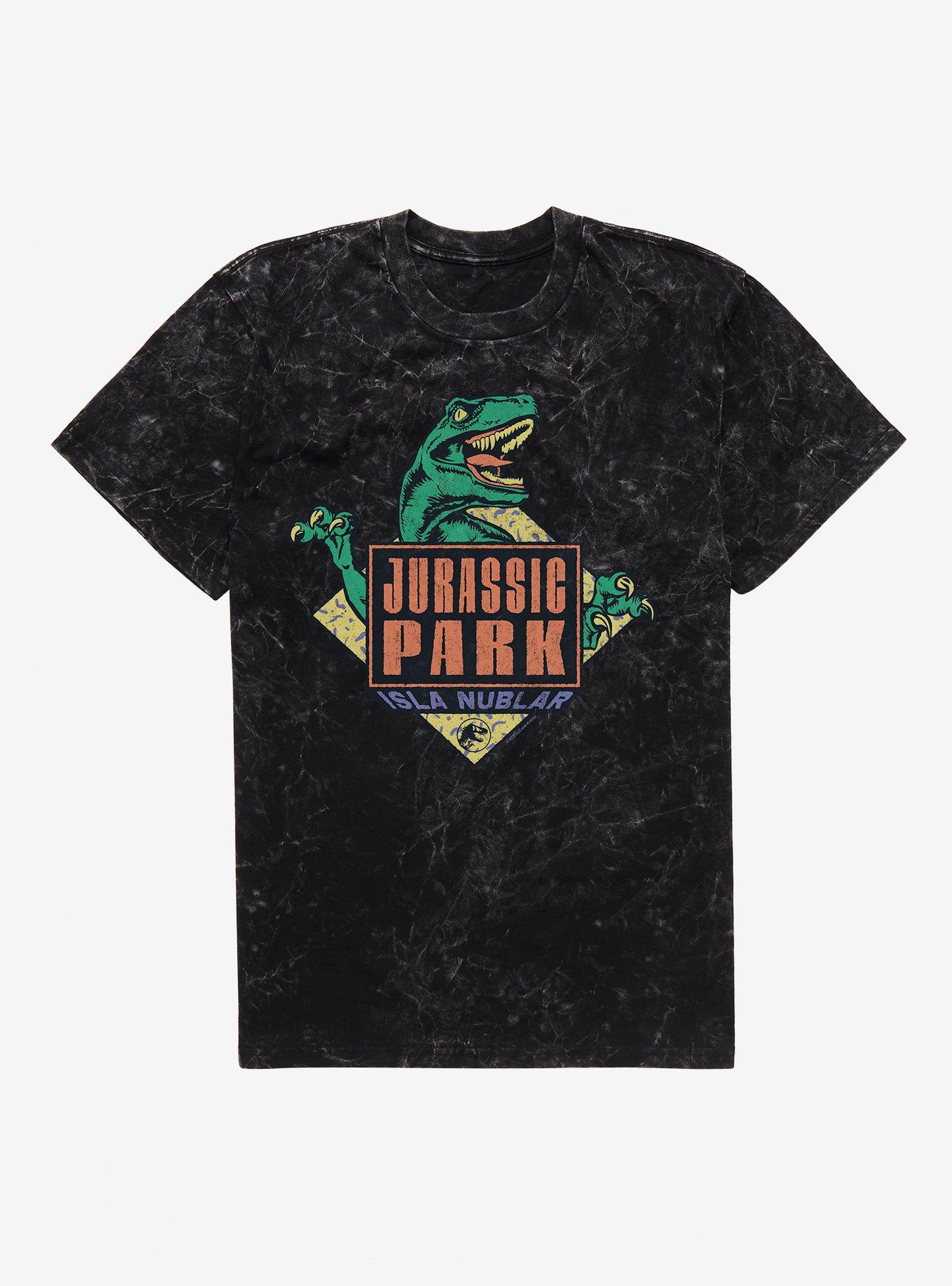 Jurassic Park Isla Nublar Raptor Mineral Wash T-Shirt | Trending Graphic Tee For Fans