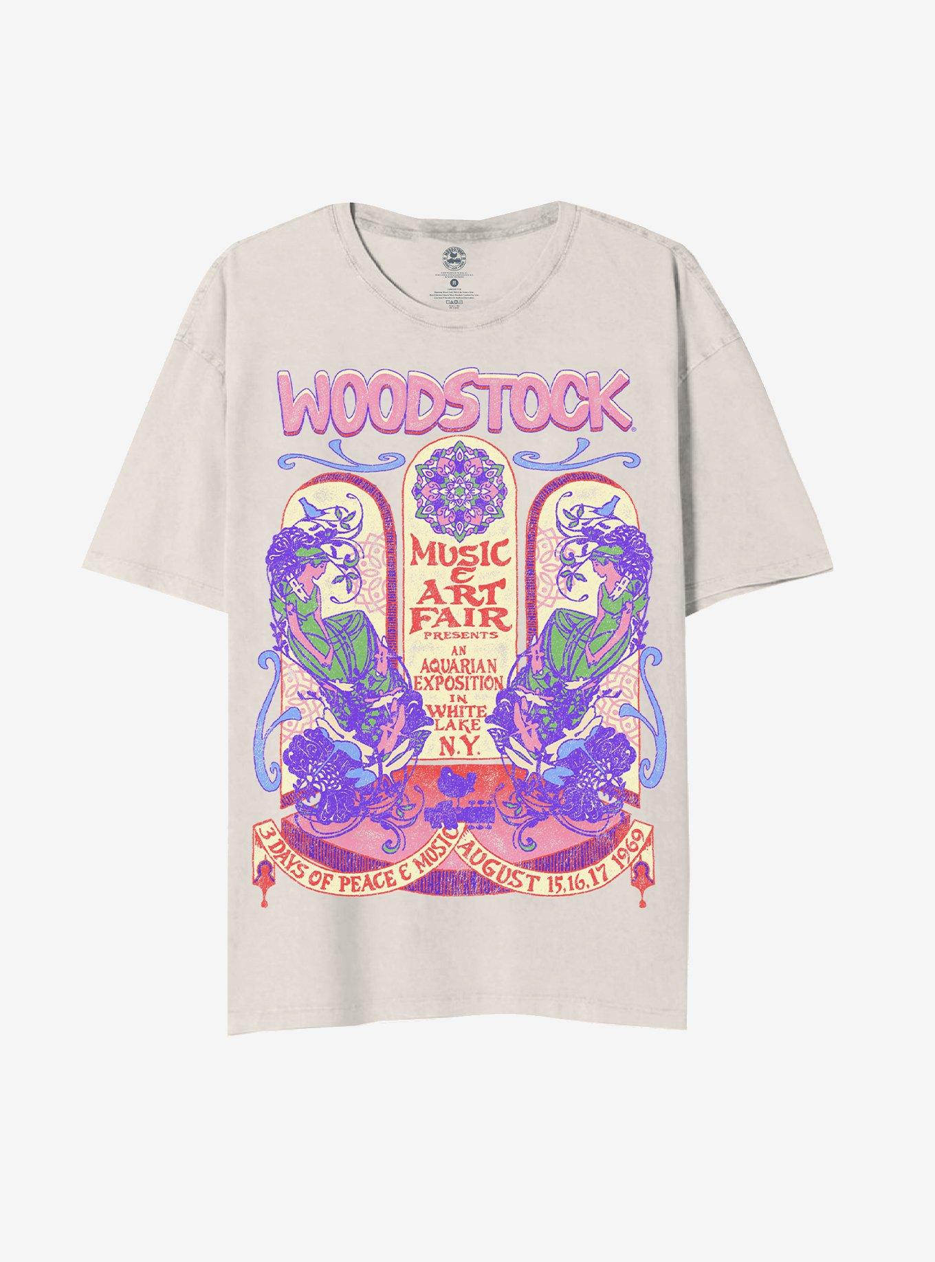 Woodstock Festival Poster Boyfriend Fit Girls T-Shirt | Trending Graphic Tee For Fans