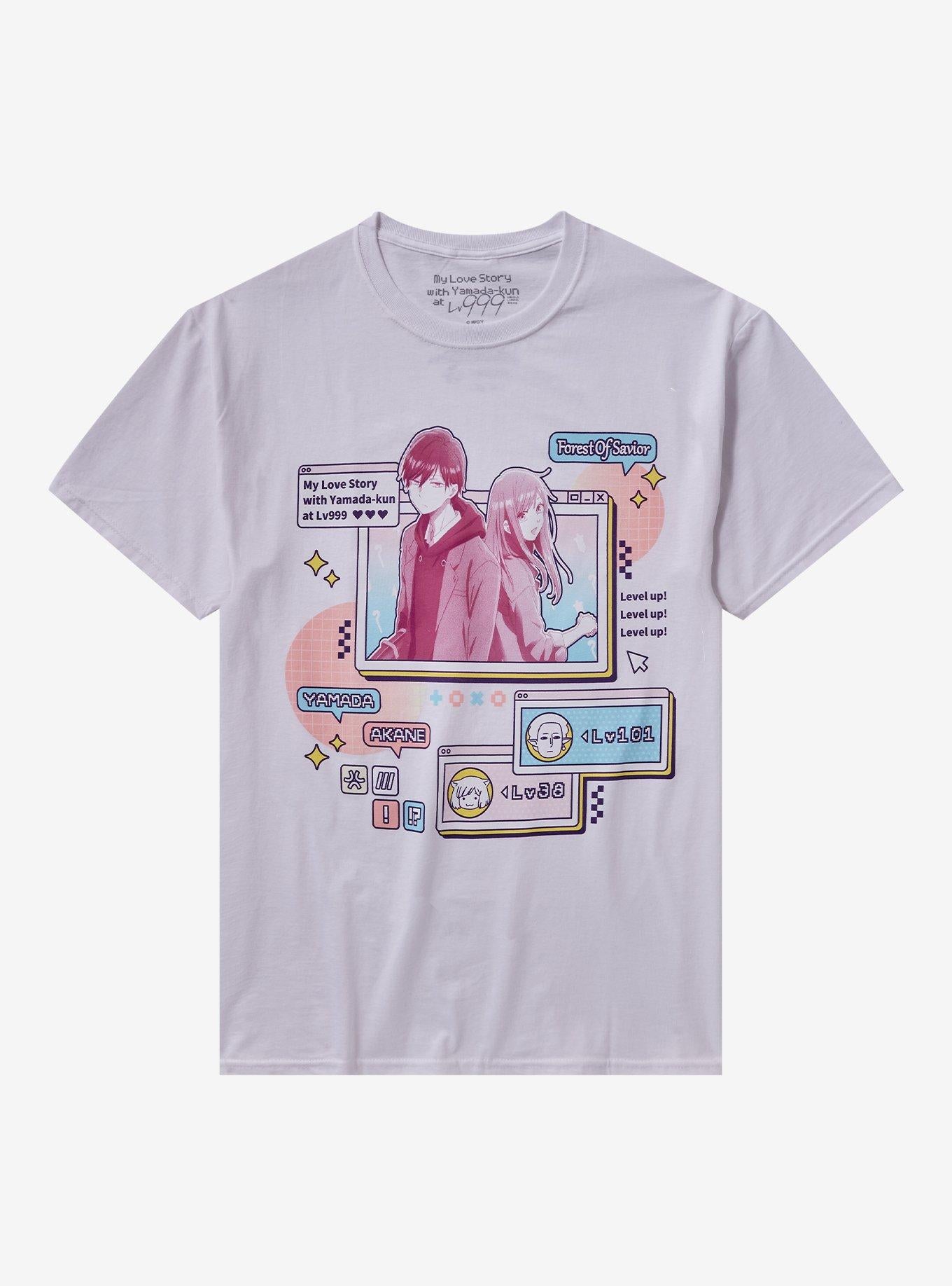 My Love Story With Yamada-Kun At Lv999 Yamada & Akane Game Panel T-Shirt | Trending Graphic Tee For Fans