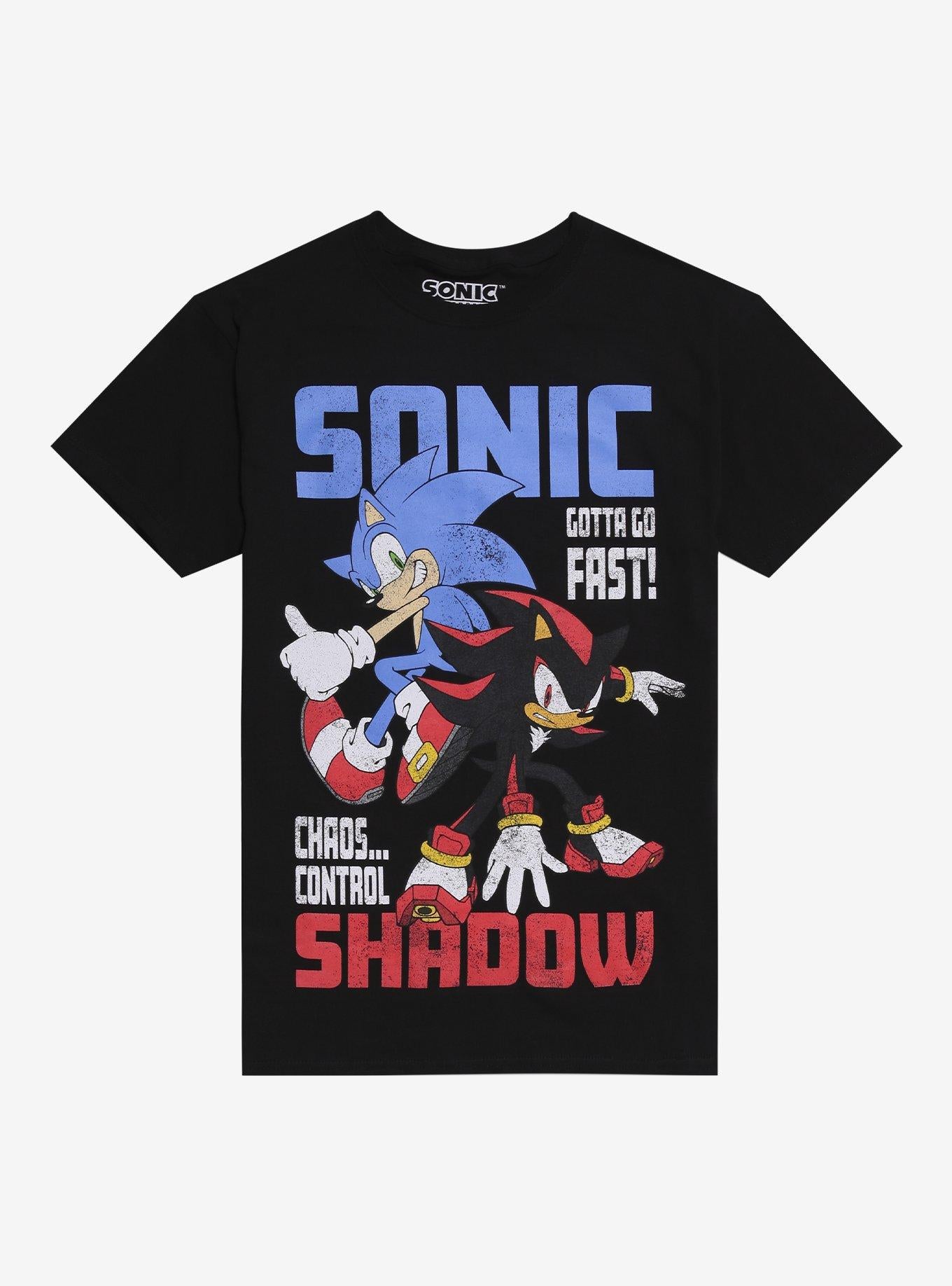 Sonic The Hedgehog Sonic & Shadow Duo Slogan T-Shirt | Trending Graphic Tee For Fans
