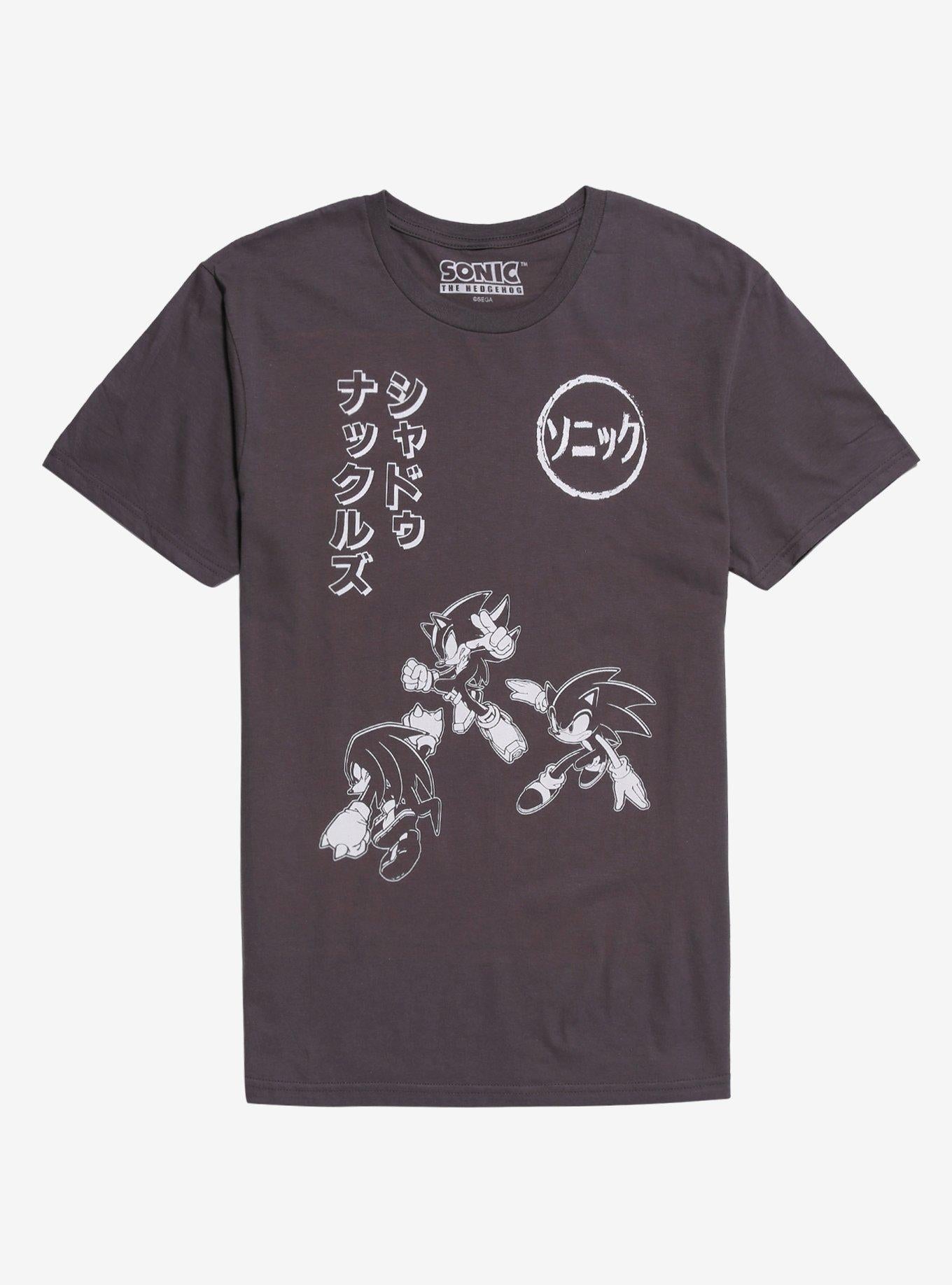 Sonic The Hedgehog Trio Outline Names T-Shirt | Trending Graphic Tee For Fans