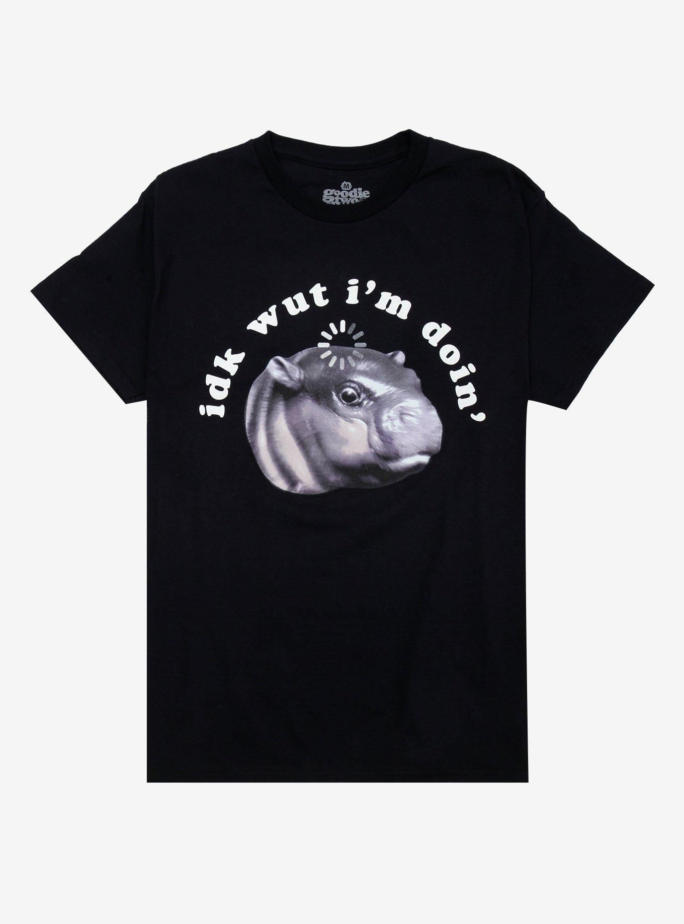 Pygmy Hippo Buffering By Goodie Two Sleeves T-Shirt | Trending Graphic Tee For Fans