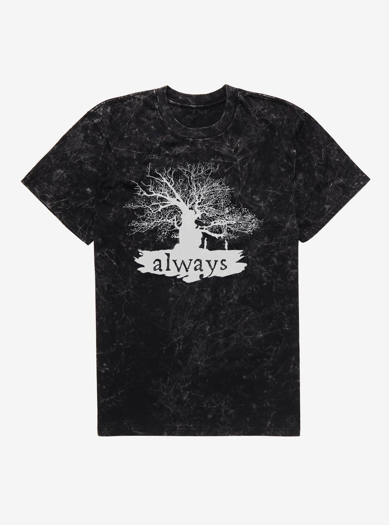 Harry Potter The Language Of Flowers Always Mineral Wash T-Shirt | Trending Graphic Tee For Fans