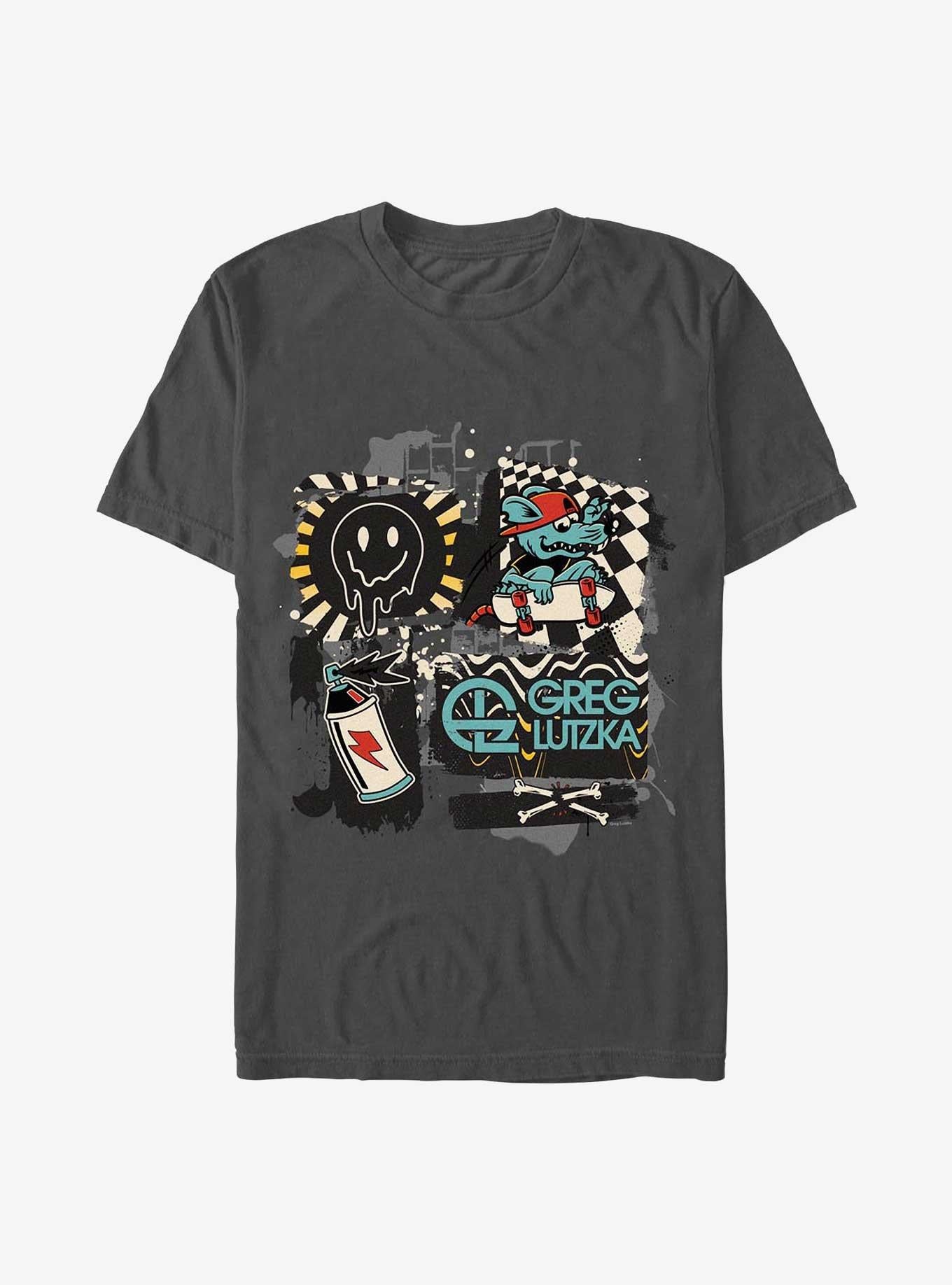 Greg Lutzka Skater Rat Graffiti T-Shirt | Trending Graphic Tee For Fans