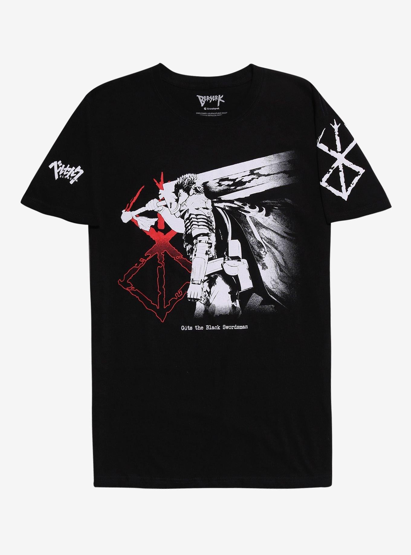 Berserk Guts Red & White Print T-Shirt | Trending Graphic Tee For Fans