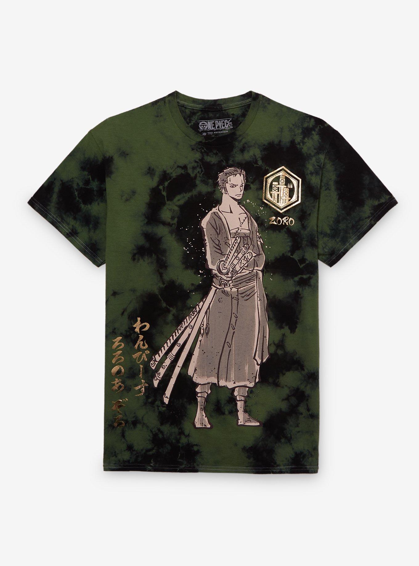 One Piece Zoro Foil Tie-Dye T-Shirt | Trending Graphic Tee For Fans