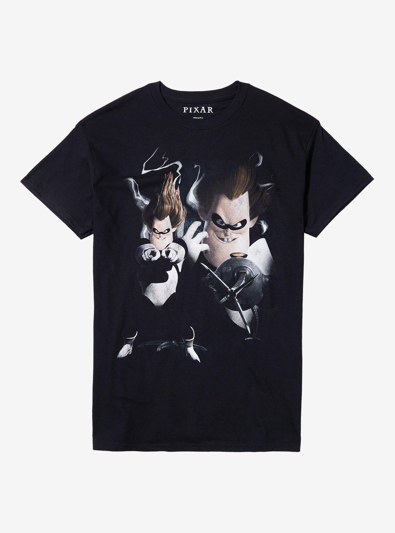 Disney Pixar The Incredibles Syndrome Collage T-Shirt | Trending Graphic Tee For Fans