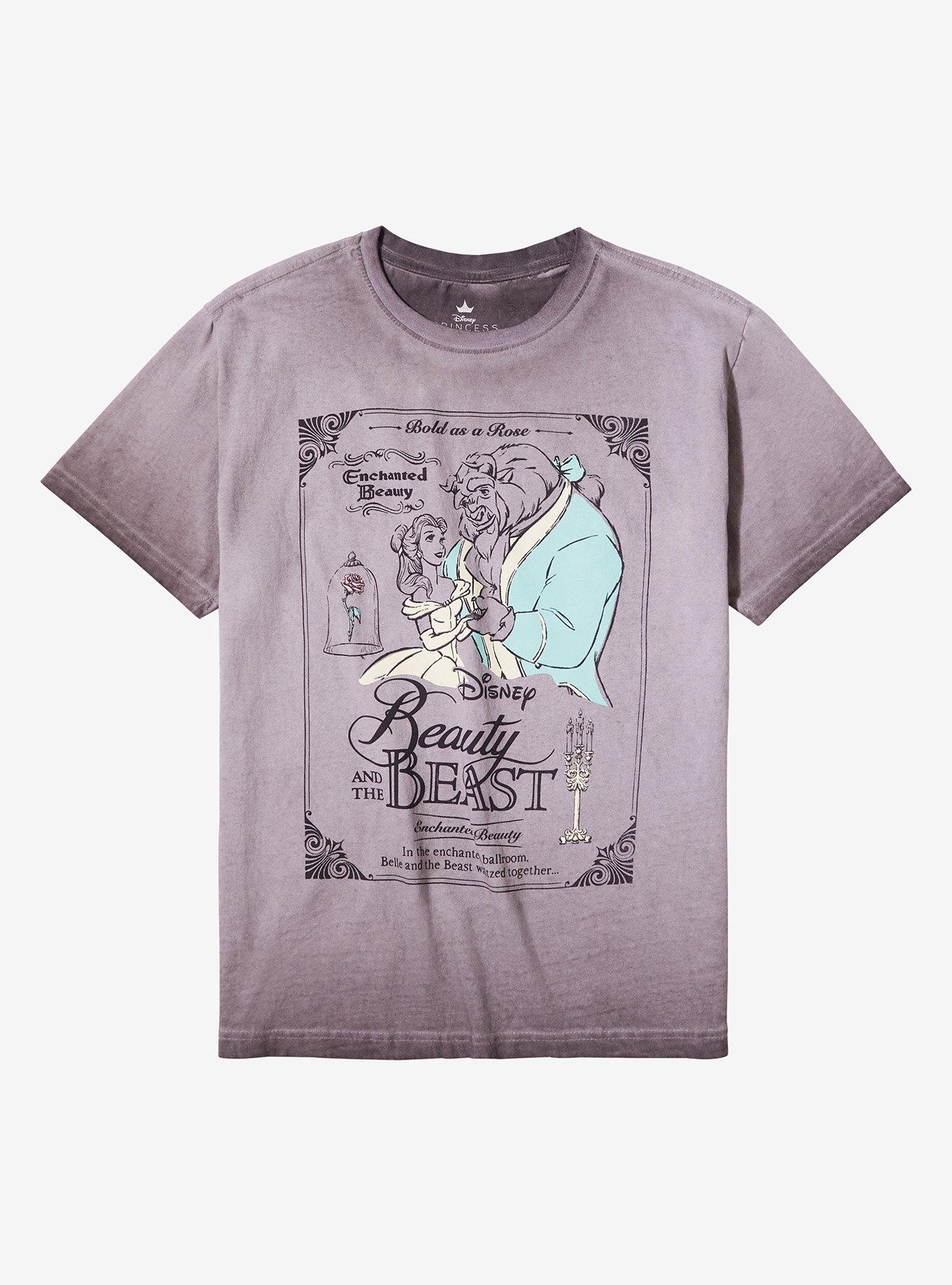 Disney Beauty And The Best Poster Oil Wash Girls T-Shirt | Trending Graphic Tee For Fans