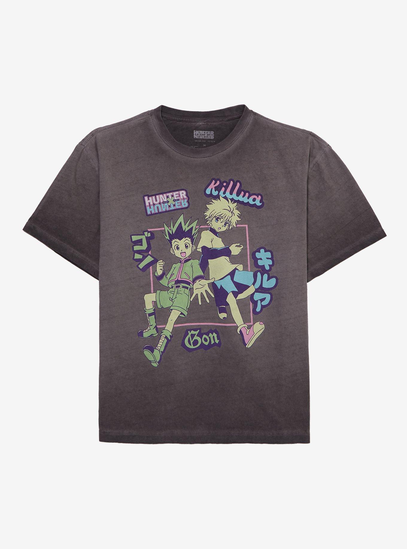Hunter X Hunter Gon & Killua Tonal Boyfriend Fit Girls T-Shirt | Trending Graphic Tee For Fans