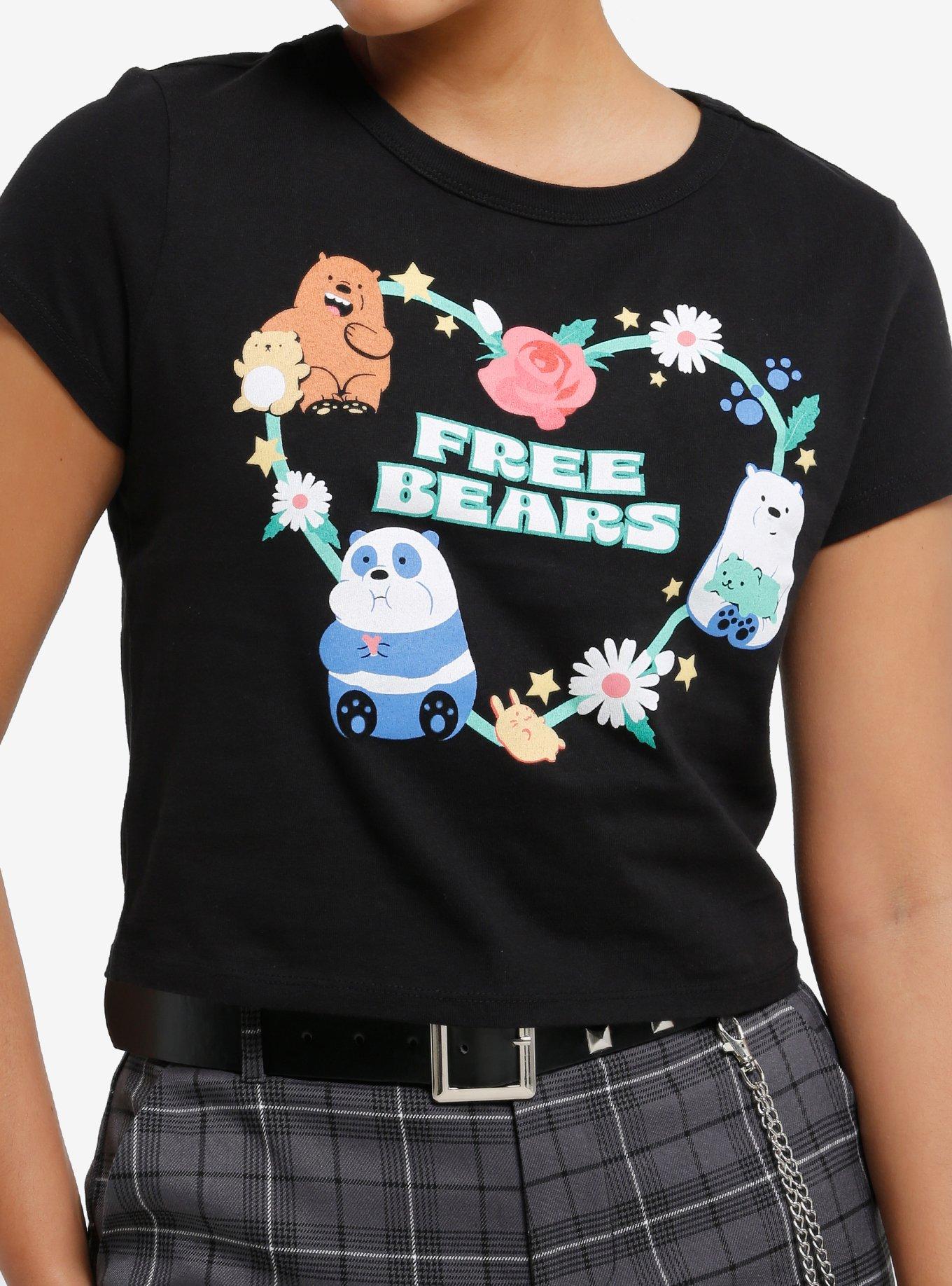 We Bare Bears Floral Heart Girls Baby T-Shirt | Trending Graphic Tee For Fans