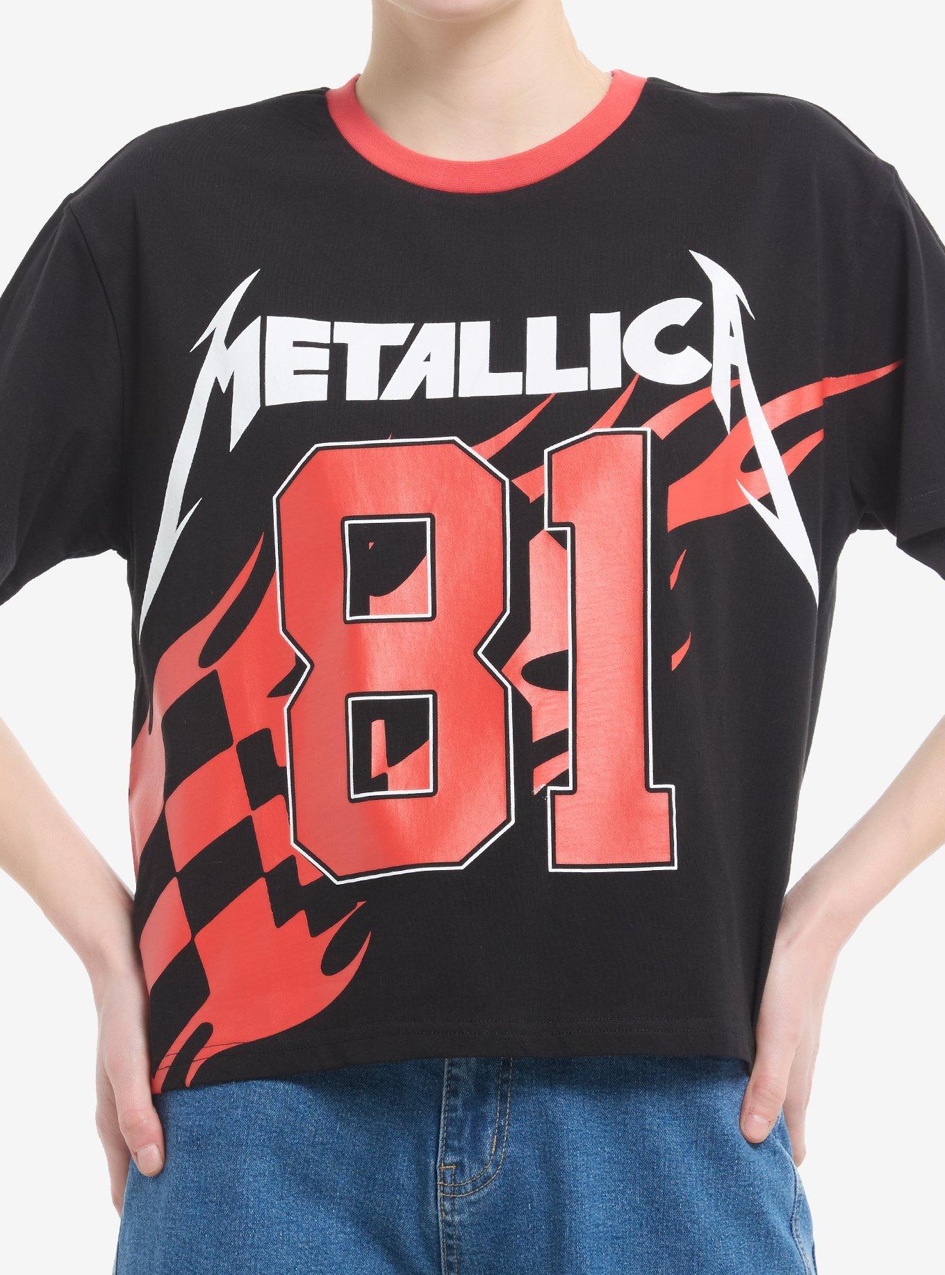 Metallica Racing Jersey Girls Ringer T-Shirt | Trending Graphic Tee For Fans