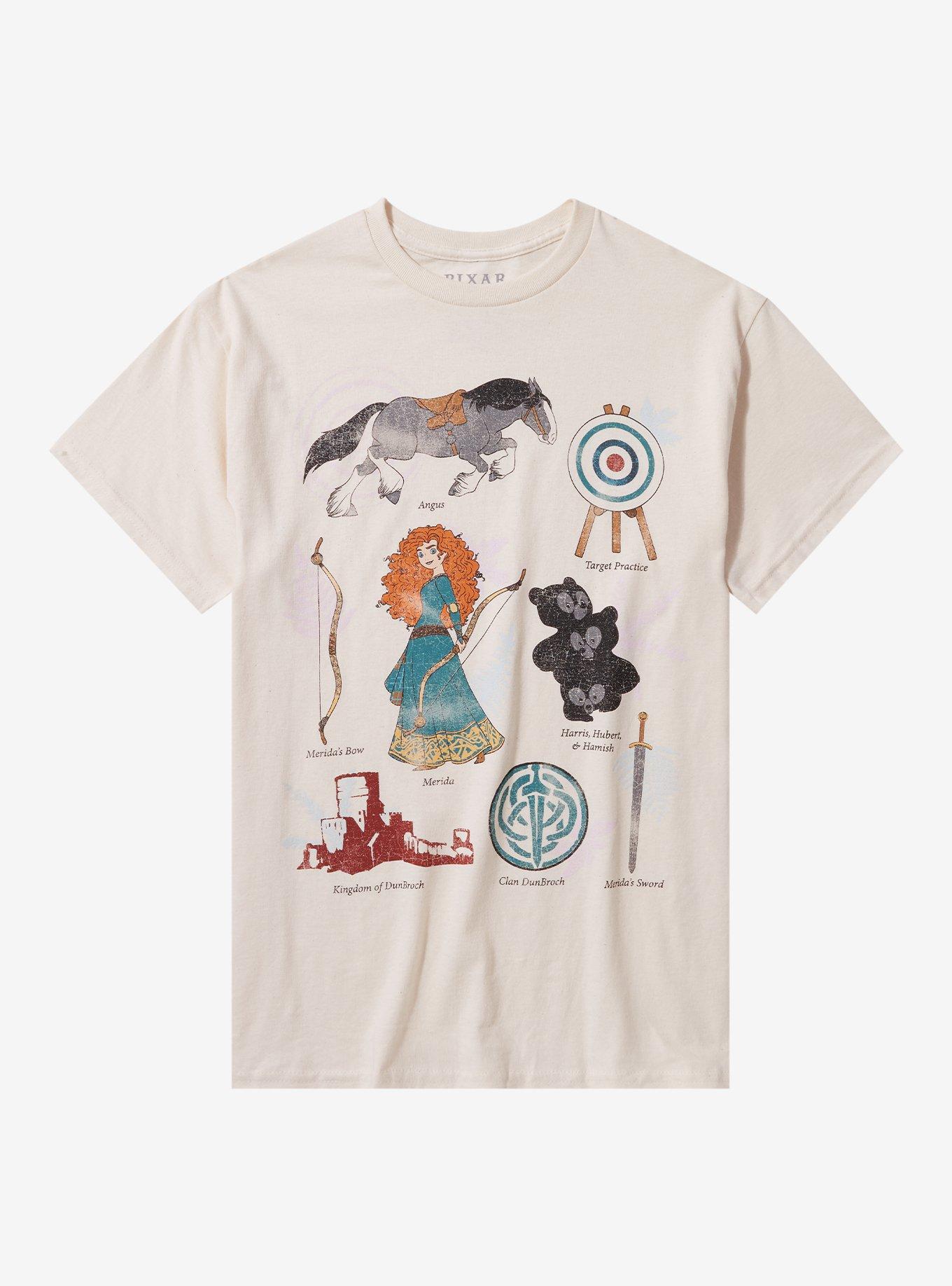 Disney Pixar Brave Icon Grid Girls T-Shirt | Trending Graphic Tee For Fans