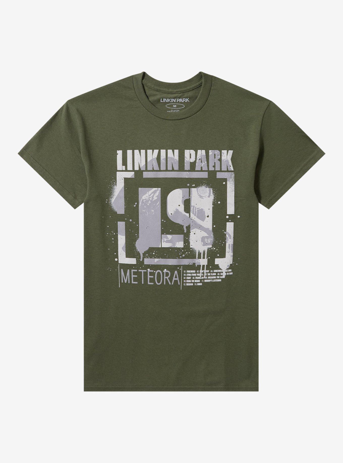 Linkin Park Meteora Tracklist Boyfriend Fit Girls T-Shirt | Trending Graphic Tee For Fans