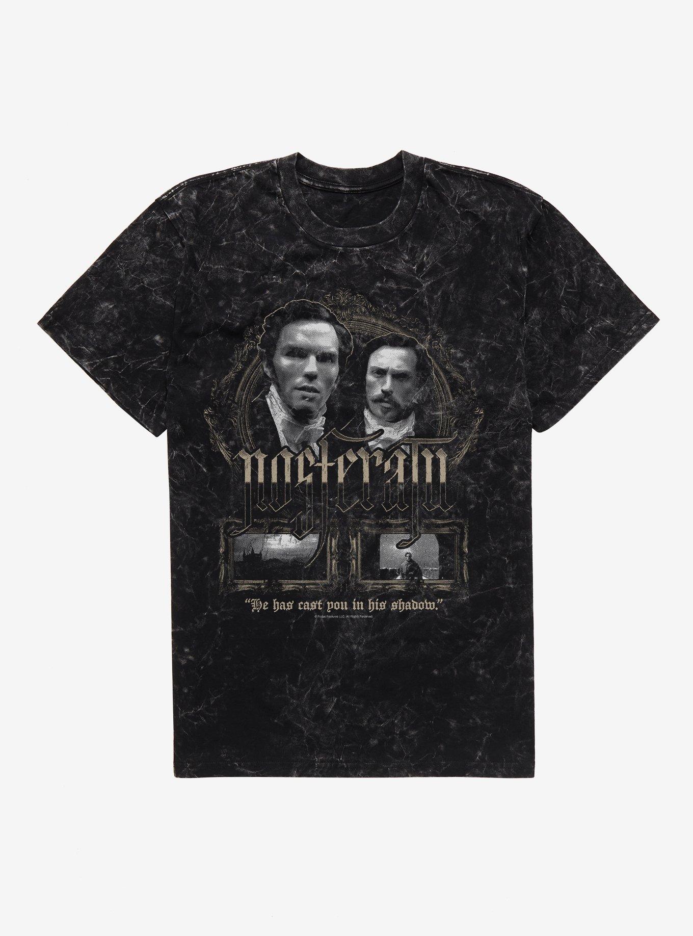 Nosferatu He Has Cast You In His Shadow Mineral Wash T-Shirt | Trending Graphic Tee For Fans