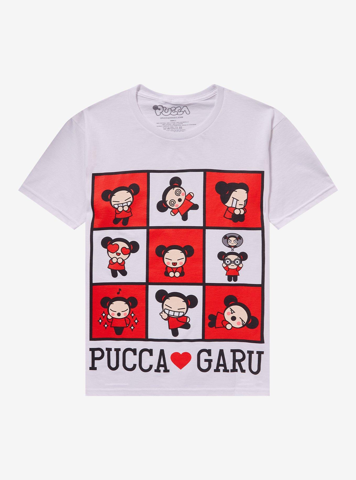Pucca Garu Grid Girls T-Shirt | Trending Graphic Tee For Fans