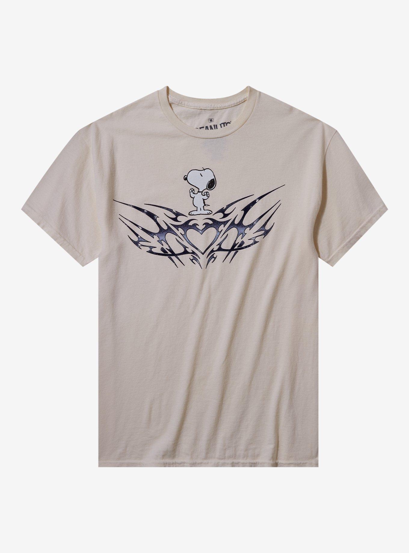 Peanuts Snoopy Heart Metal Puff Print T-Shirt | Trending Graphic Tee For Fans