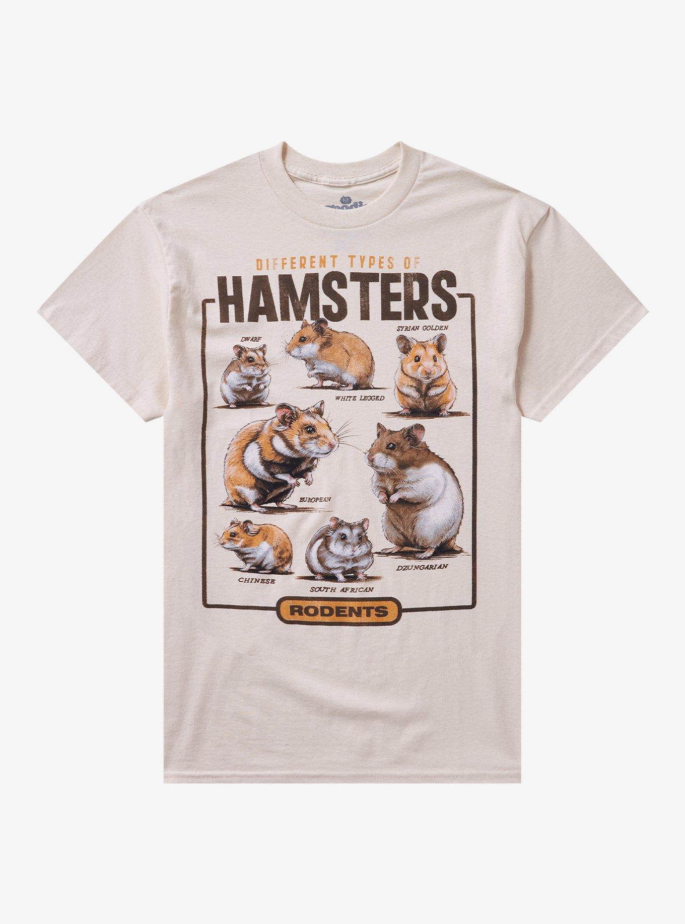 Different Hamster Types By Goodie Two Sleeves T-Shirt | Trending Graphic Tee For Fans