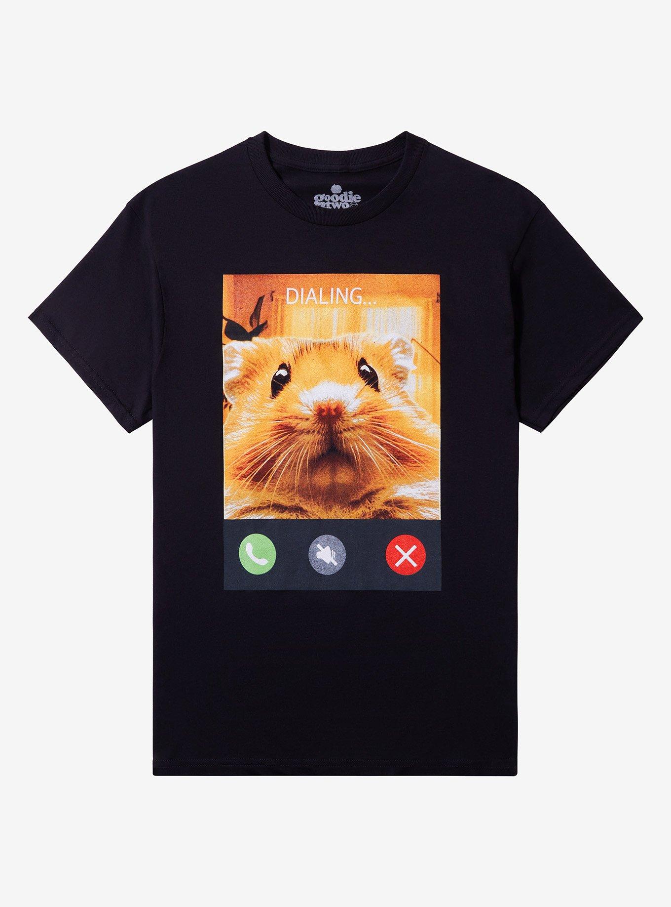 Hamster Phone Call By Goodie Two Sleeves T-Shirt | Trending Graphic Tee For Fans