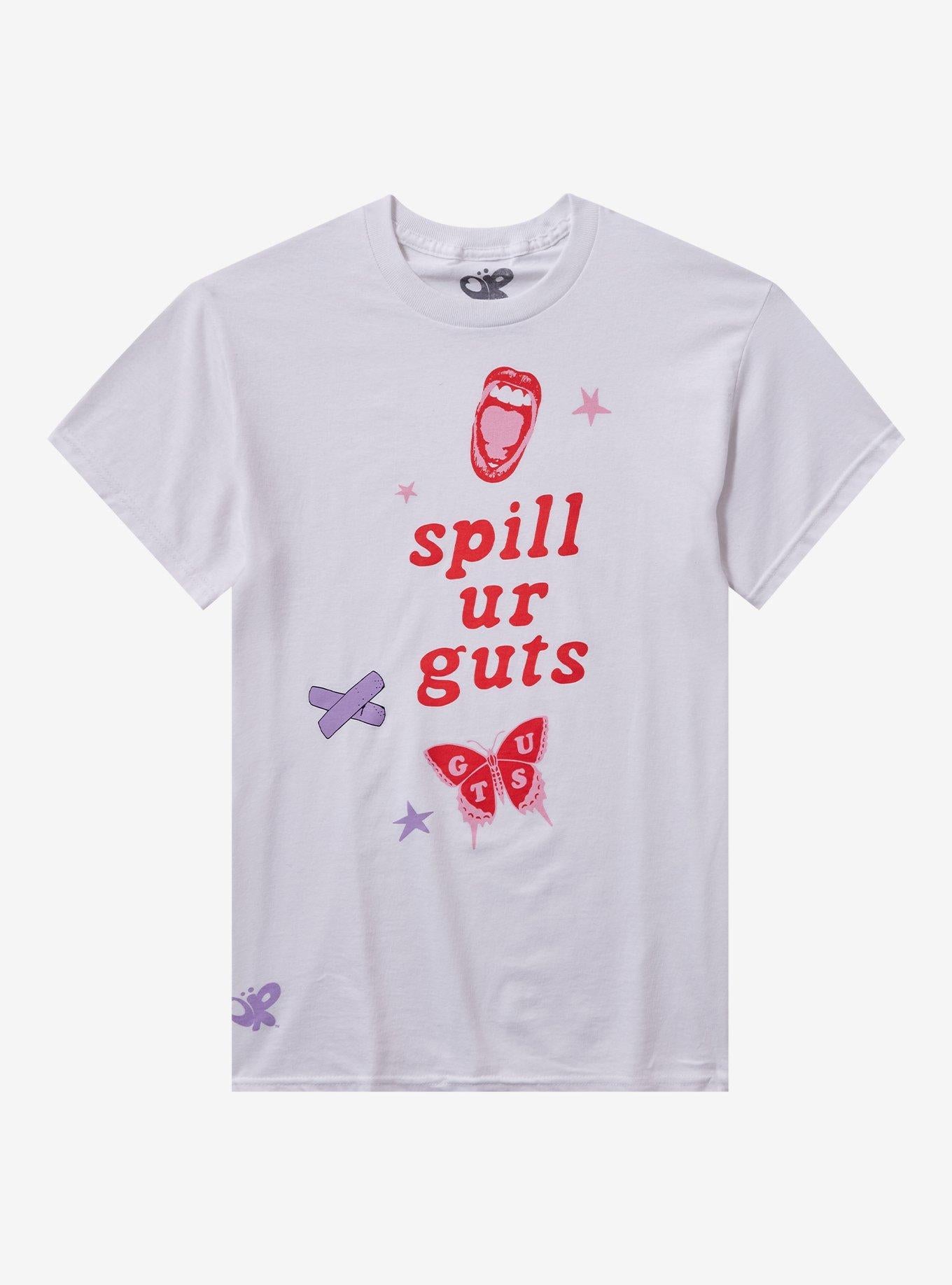 Olivia Rodrigo Spill Ur Guts Boyfriend Fit Girls T-Shirt | Trending Graphic Tee For Fans