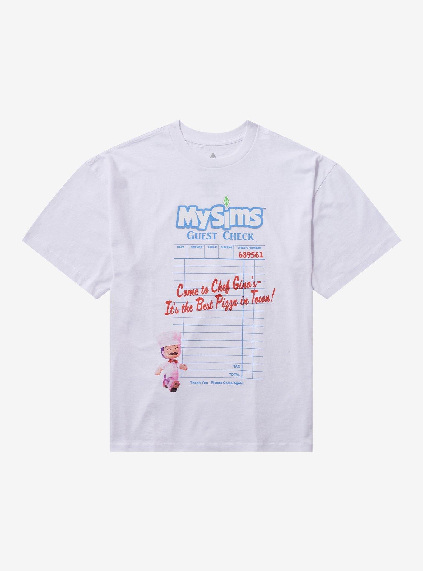 MySims Chef Gino's Receipt Girls T-Shirt | Trending Graphic Tee For Fans
