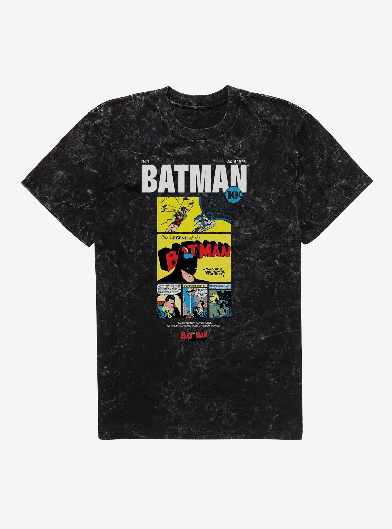DC Batman 1940 Comic Legend Mineral Wash T-Shirt | Trending Graphic Tee For Fans
