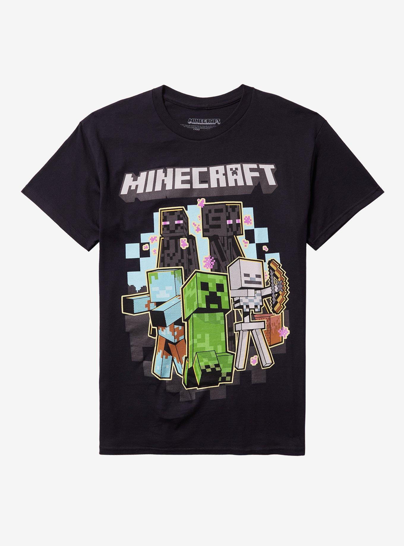 Minecraft Character Group T-Shirt | Trending Graphic Tee For Fans