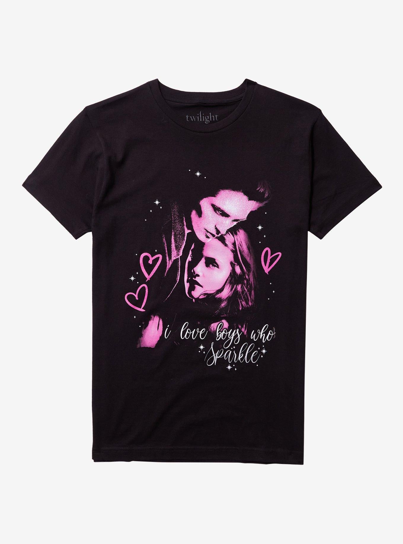 Twilight Bella & Edward Sparkle Glitter Girls T-Shirt | Trending Graphic Tee For Fans