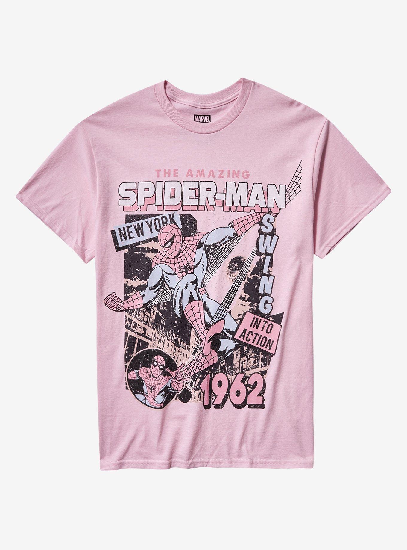 Marvel The Amazing Spider-Man Pink Comic T-Shirt | Trending Graphic Tee For Fans