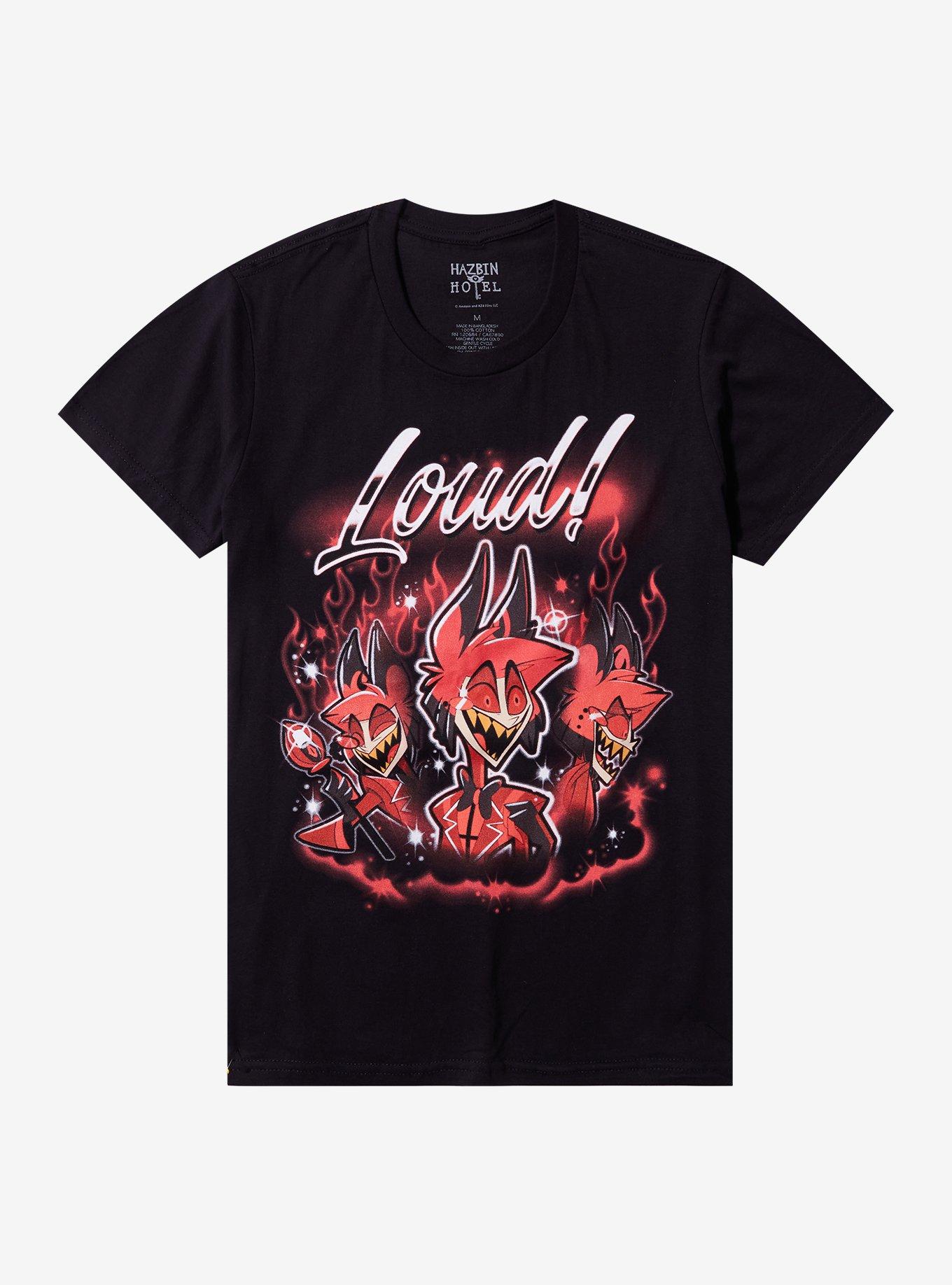 Hazbin Hotel Alastor Loud Collage Airbrush T-Shirt | Trending Graphic Tee For Fans
