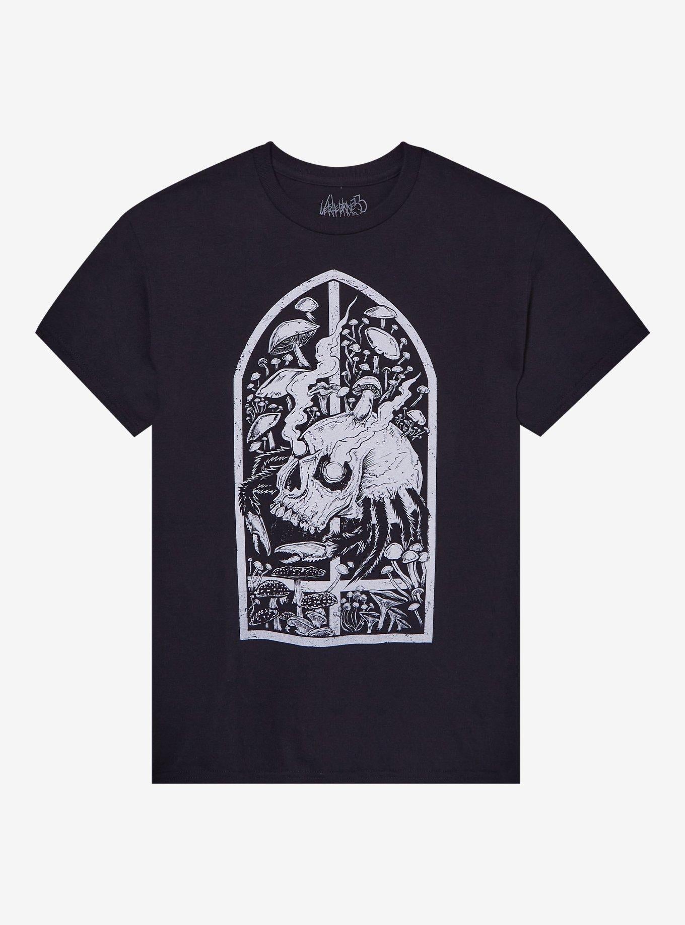 Skull Crab & Mushrooms By Vertebrae33 T-Shirt | Trending Graphic Tee For Fans