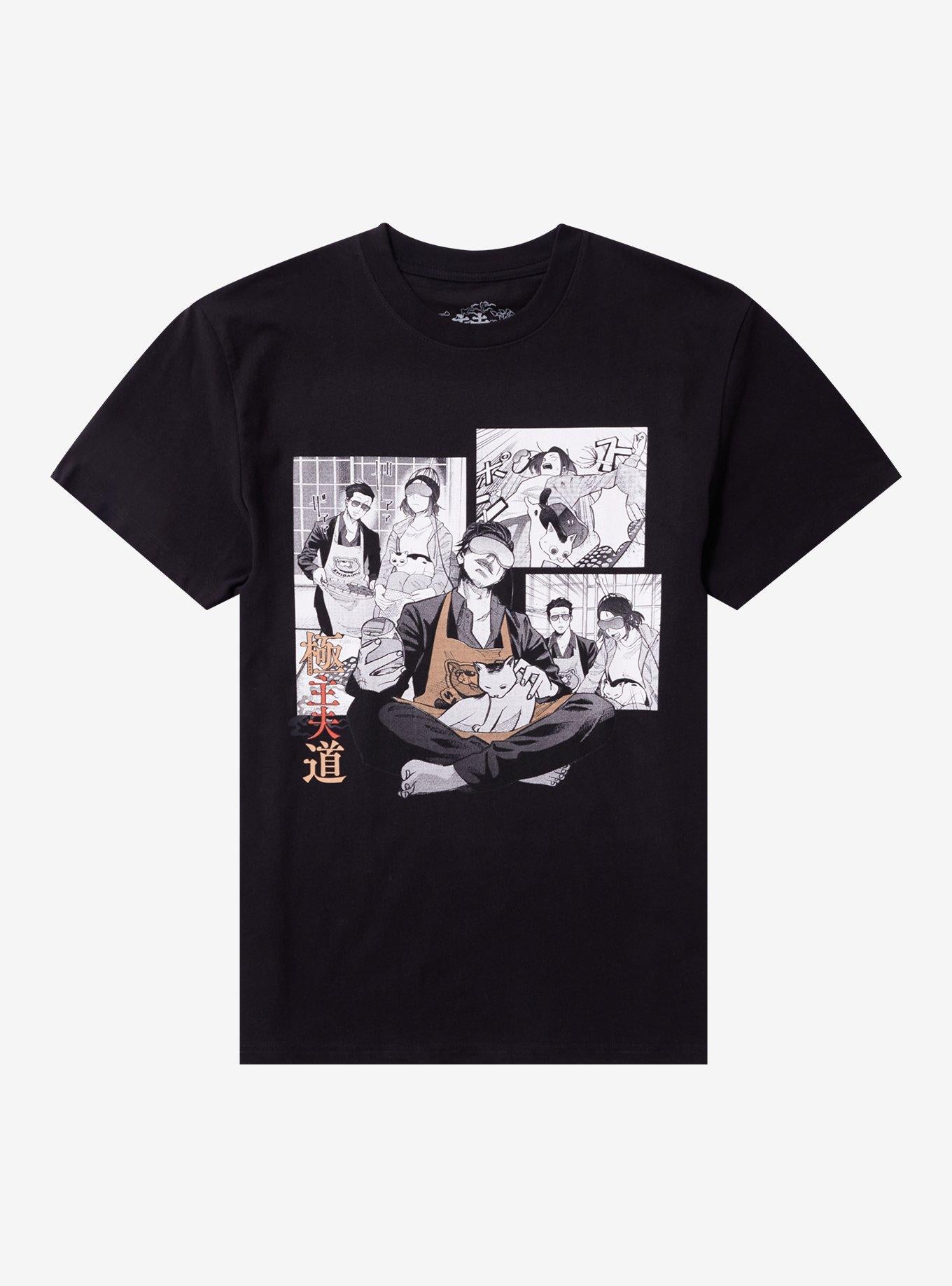 The Way Of The Househusband Tatsu Cat Manga Panels T-Shirt | Trending Graphic Tee For Fans