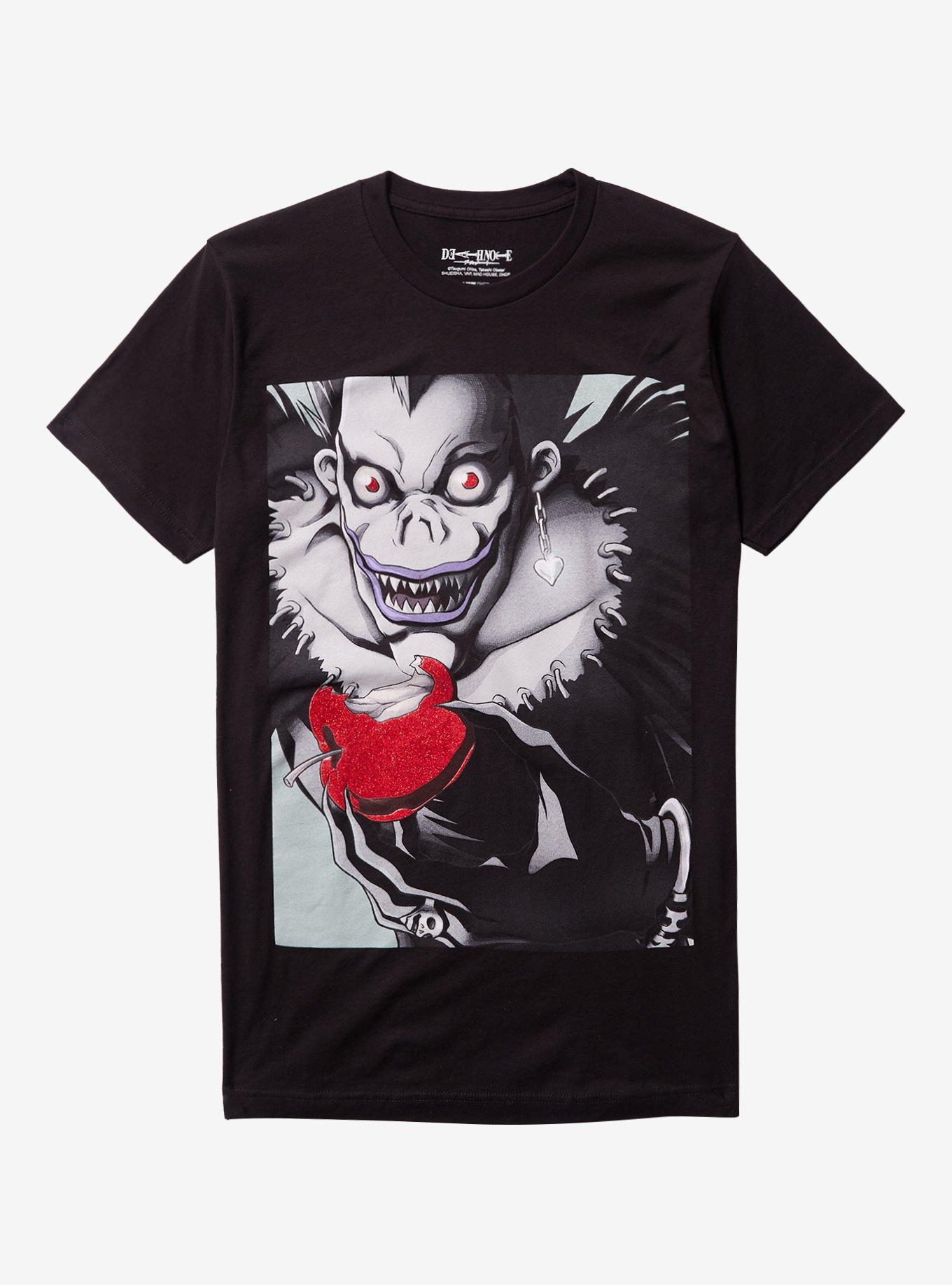 Death Note Ryuk Glitter Apple T-Shirt | Trending Graphic Tee For Fans