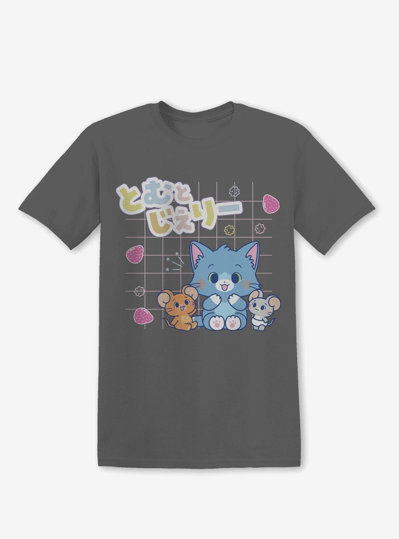 Tom & Jerry Gokko Grid Girls T-Shirt | Trending Graphic Tee For Fans