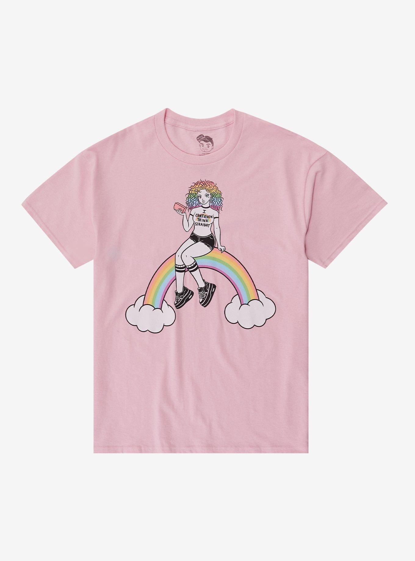 Can't Even Think Straight Rainbow By Nico Salazar T-Shirt | Trending Graphic Tee For Fans