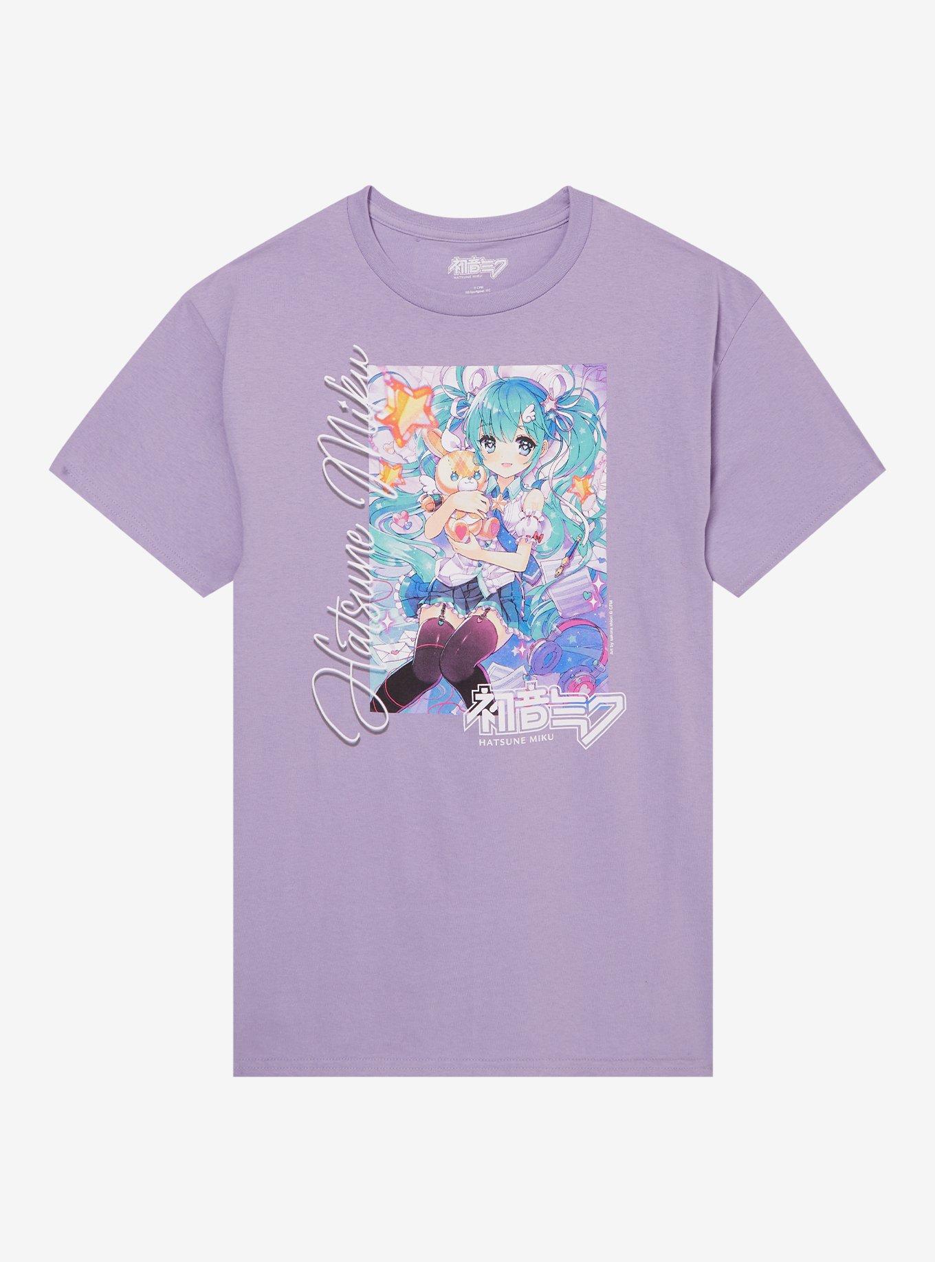 Hatsune Miku Chibi Purple Girls T-Shirt | Trending Graphic Tee For Fans
