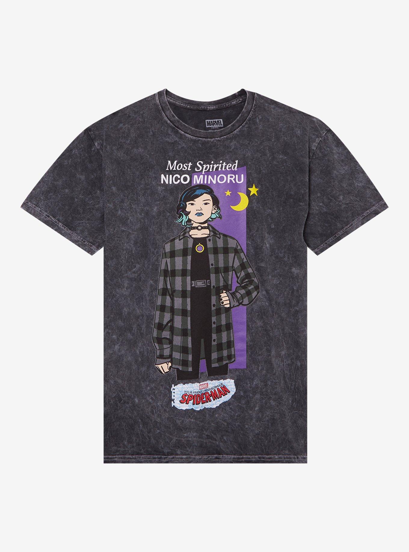 Marvel Your Friendly Neighborhood Spider-Man Nico Minoru Mineral Wash Girls T-Shirt | Trending Graphic Tee For Fans